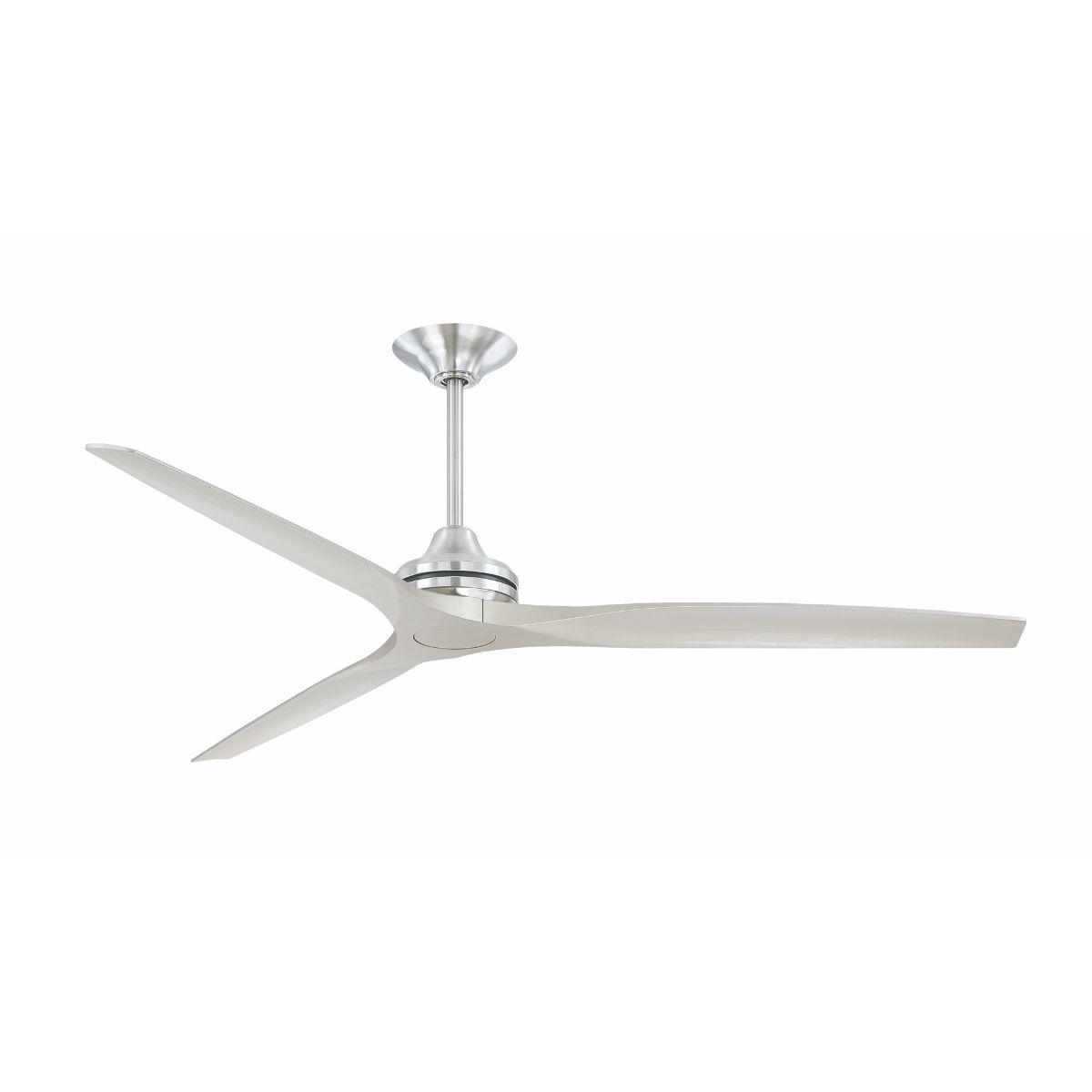 Spitfire DC Brushed Nickel Ceiling Fan Motor with Remote, 64-72-84-96 in. Blades Sold Separately - Bees Lighting