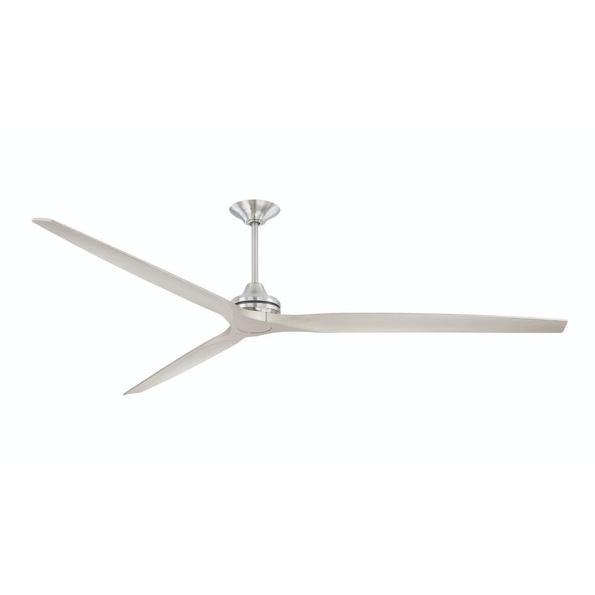 Spitfire DC Brushed Nickel Ceiling Fan Motor with Remote, 64-72-84-96 in. Blades Sold Separately - Bees Lighting