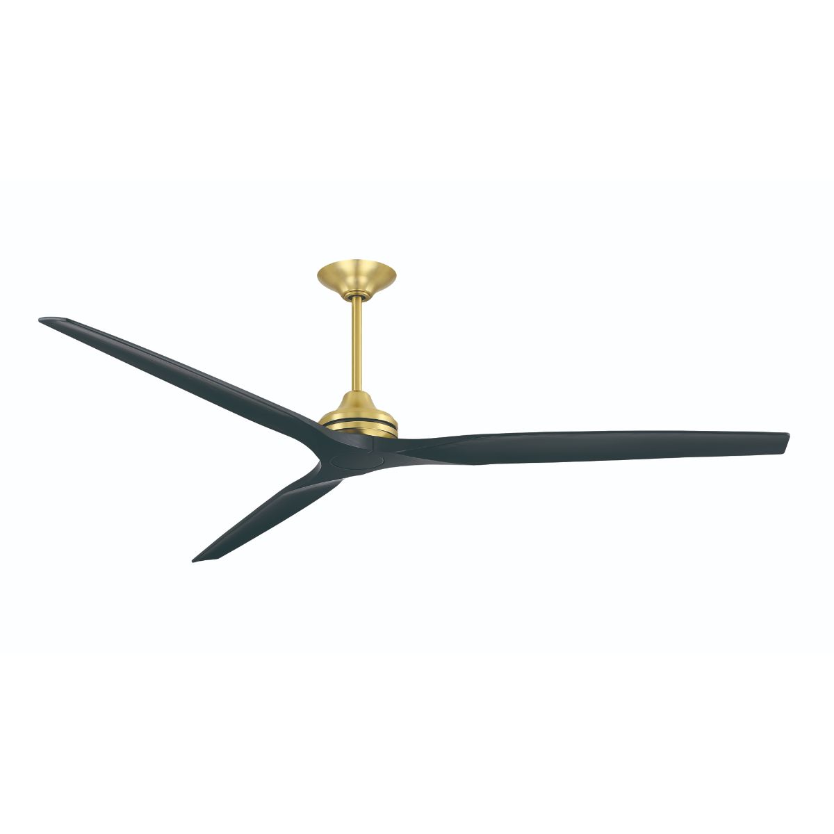 Spitfire DC Outdoor Ceiling Fan Motor With Remote, Brushed Satin Brass Finish, Set of 3 Blades Sold Separately