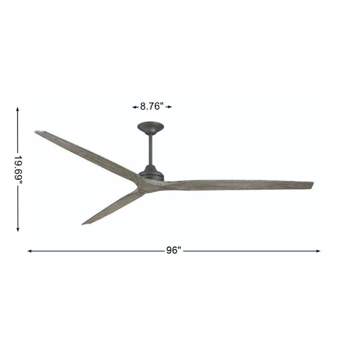 Spitfire DC Matte Greige 96 in. Ceiling Fan Motor, Blades Sold Separately