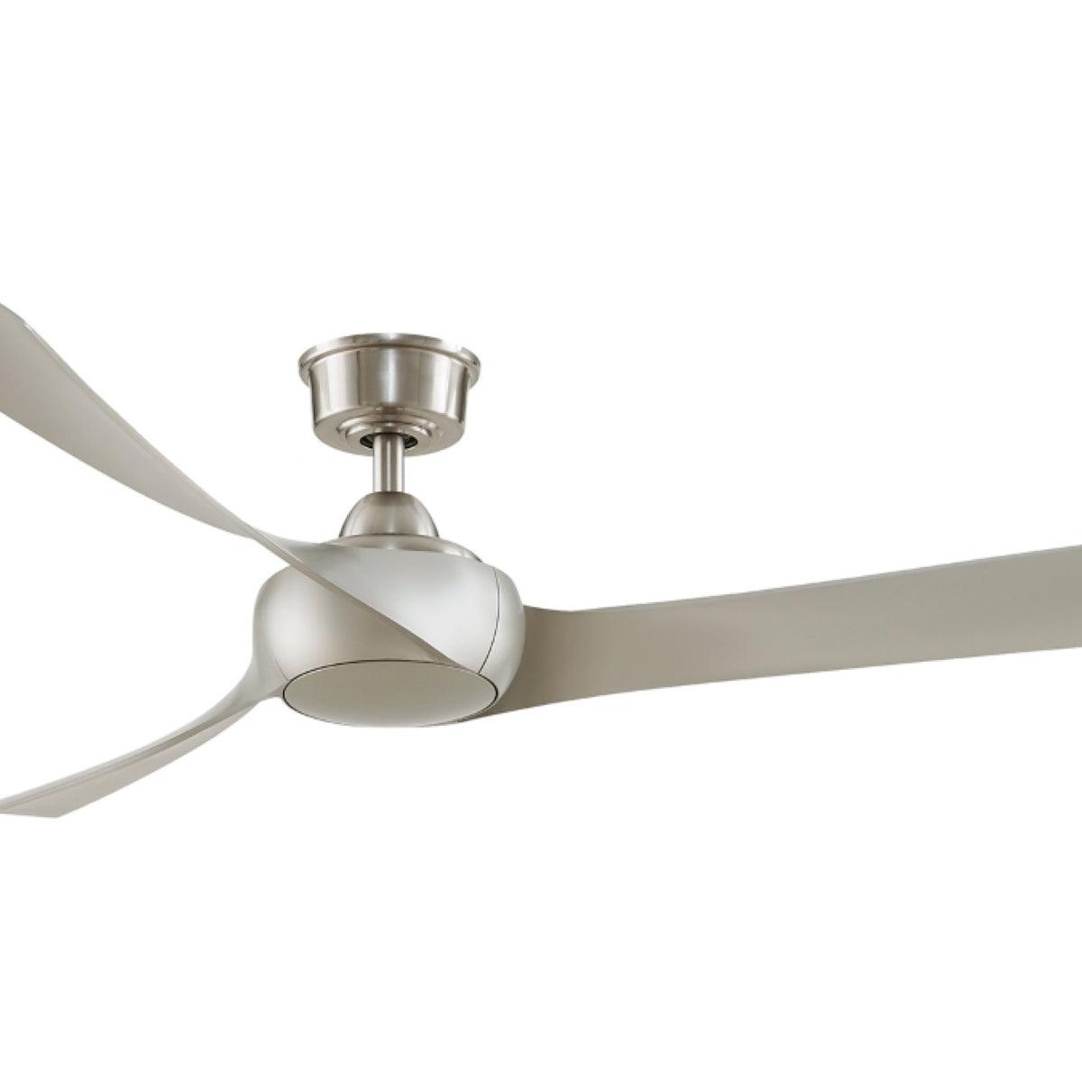Wrap Custom Indoor/Outdoor Ceiling Fan Motor With Remote, Brushed Nickel Finish, 44-60" Blades Sold Separately - Bees Lighting