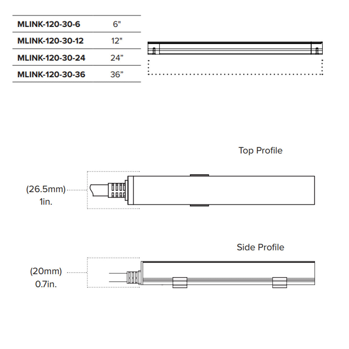 Microlink 12 Inch LED Under Cabinet Lighting, 280 Lumens, 3000K, 120V