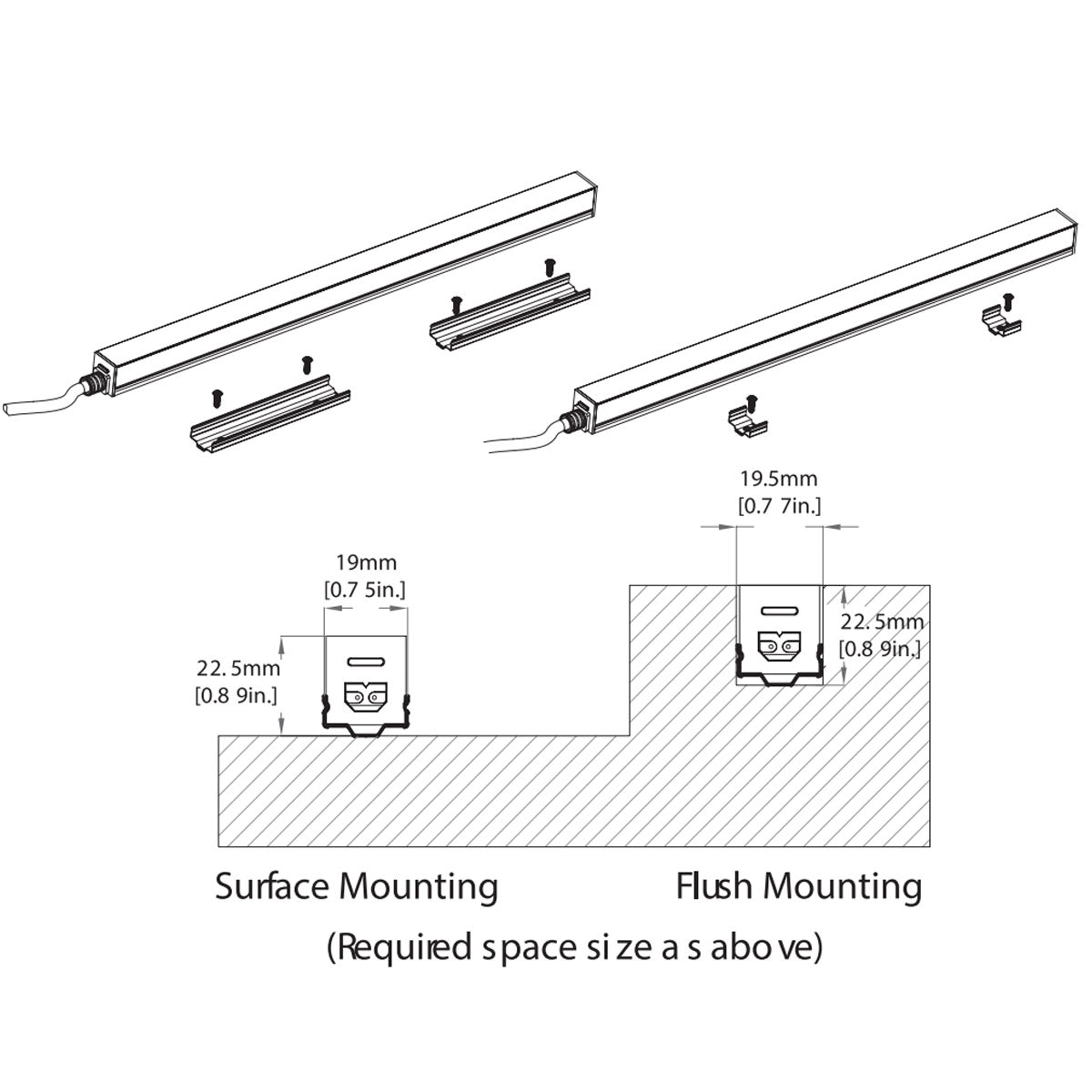 Microlink 36 Inch LED Under Cabinet Lighting, 859 Lumens, 3000K, 120V