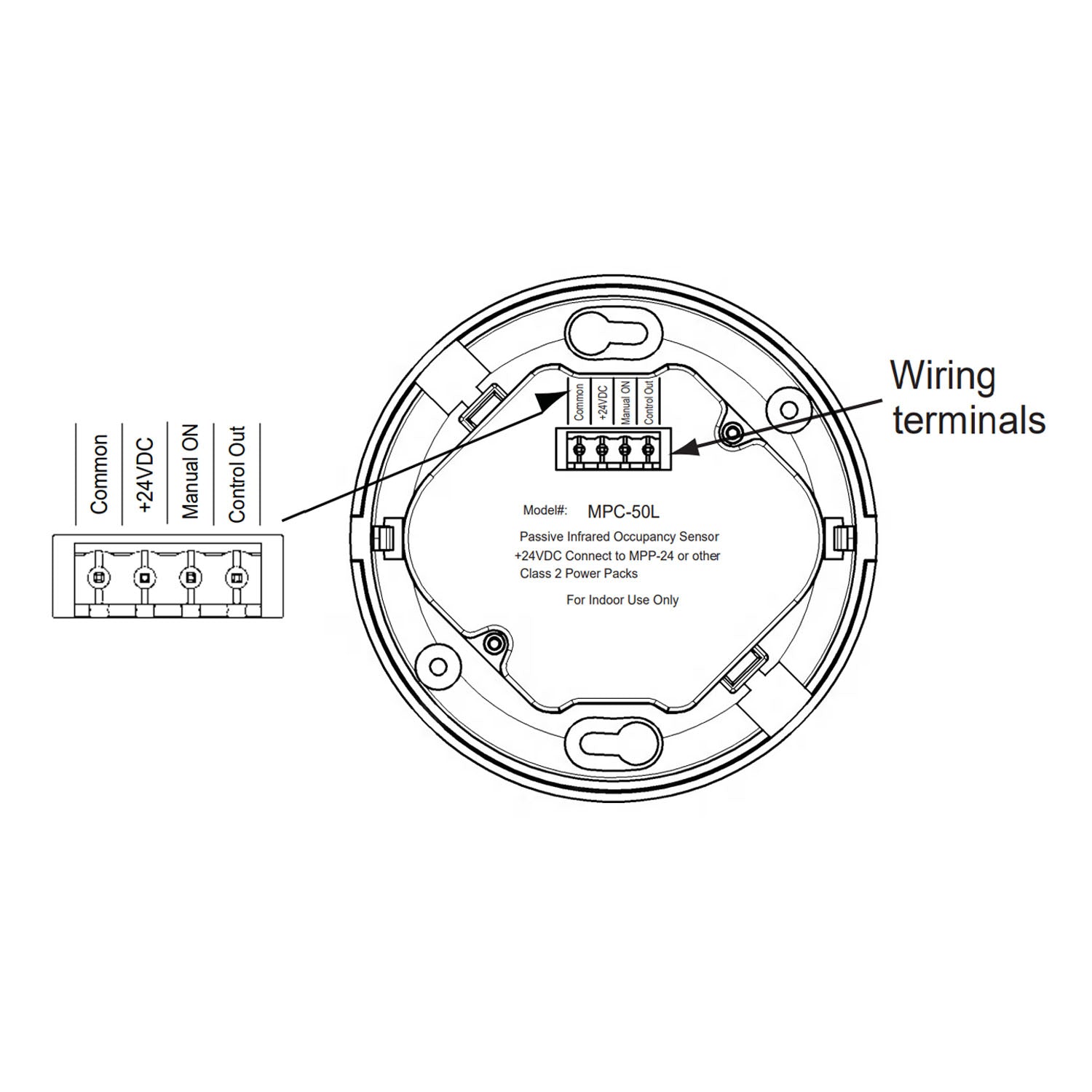 24V PIR Ceiling Occupancy Sensor White