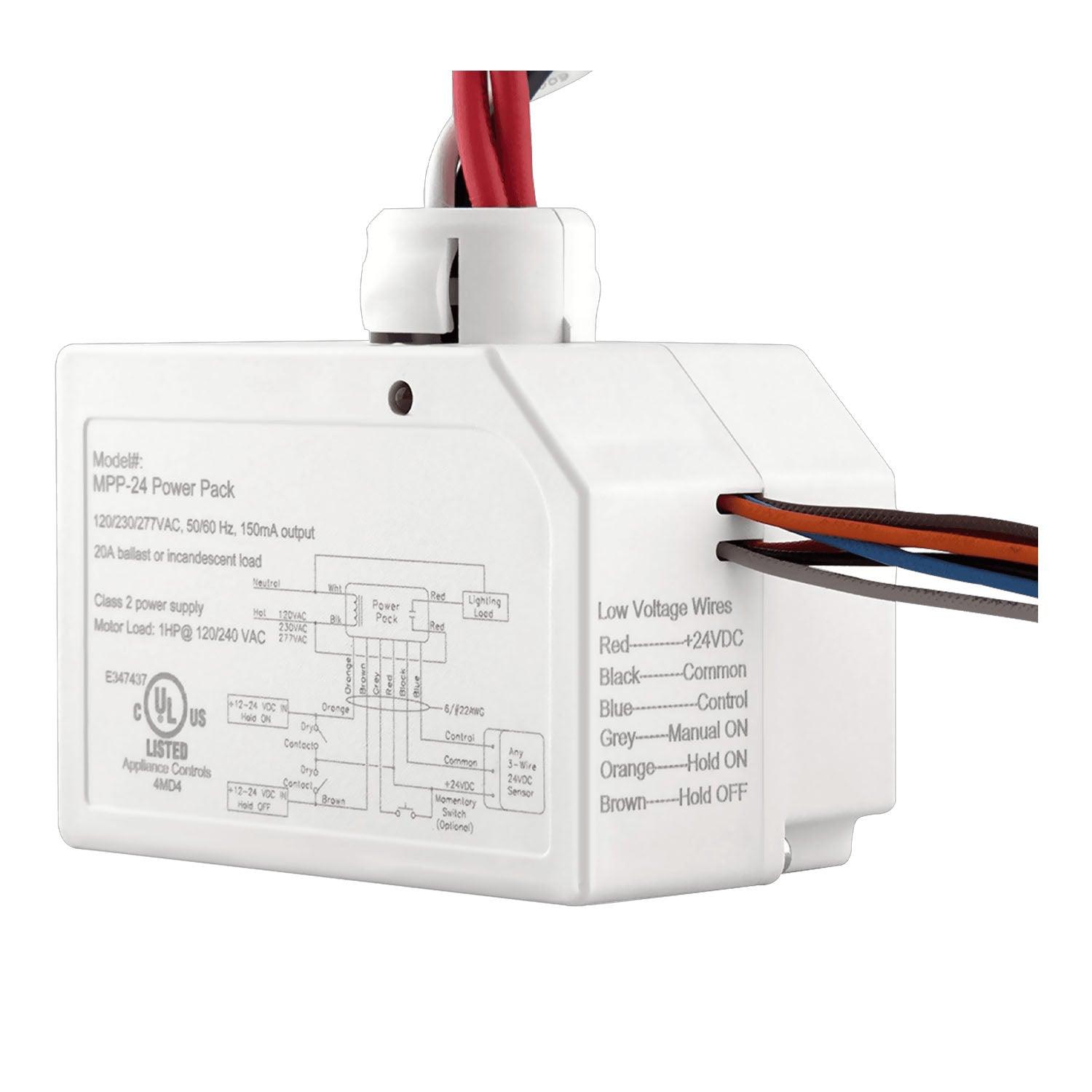 Low Voltage Lighting Control Power Pack, 120-277V Input, 24VDC output - Bees Lighting