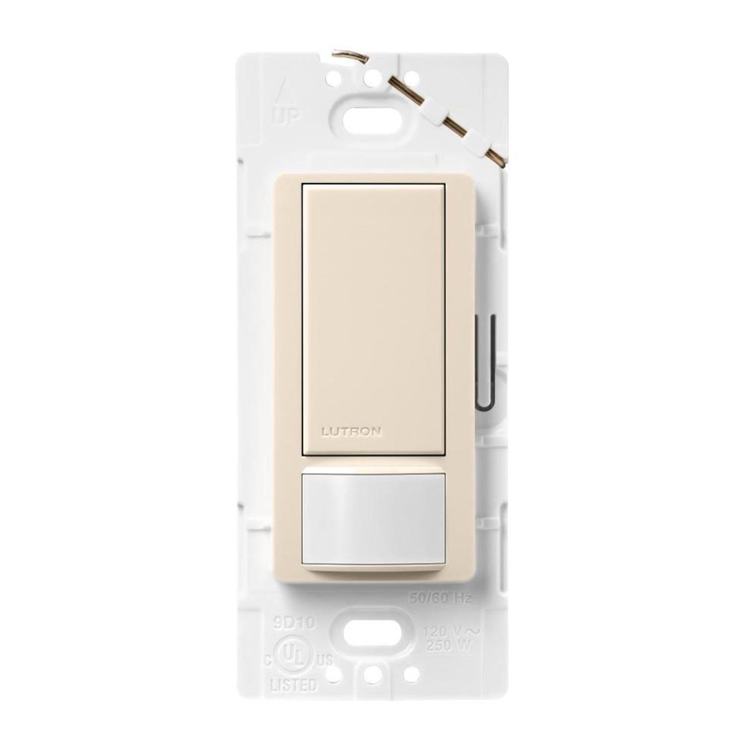 Maestro 120V Occupancy/Vacancy Motion Sensor Light Switch PIR, Single Pole, Light Almond