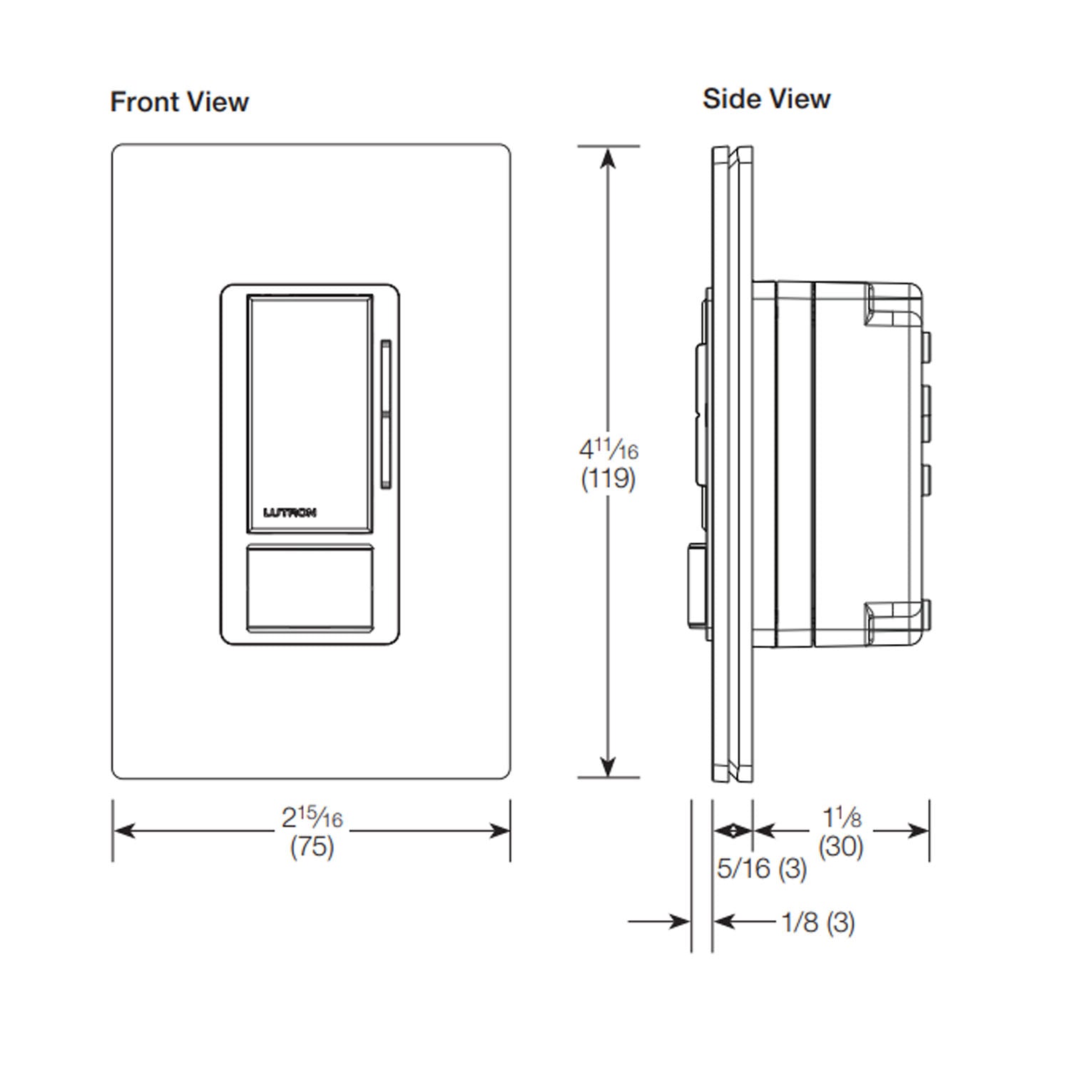 Maestro 120-277V Occupancy/Vacancy Motion Sensor Switch with 0-10V Dimmer PIR, 3-Way/Multi-Location, White