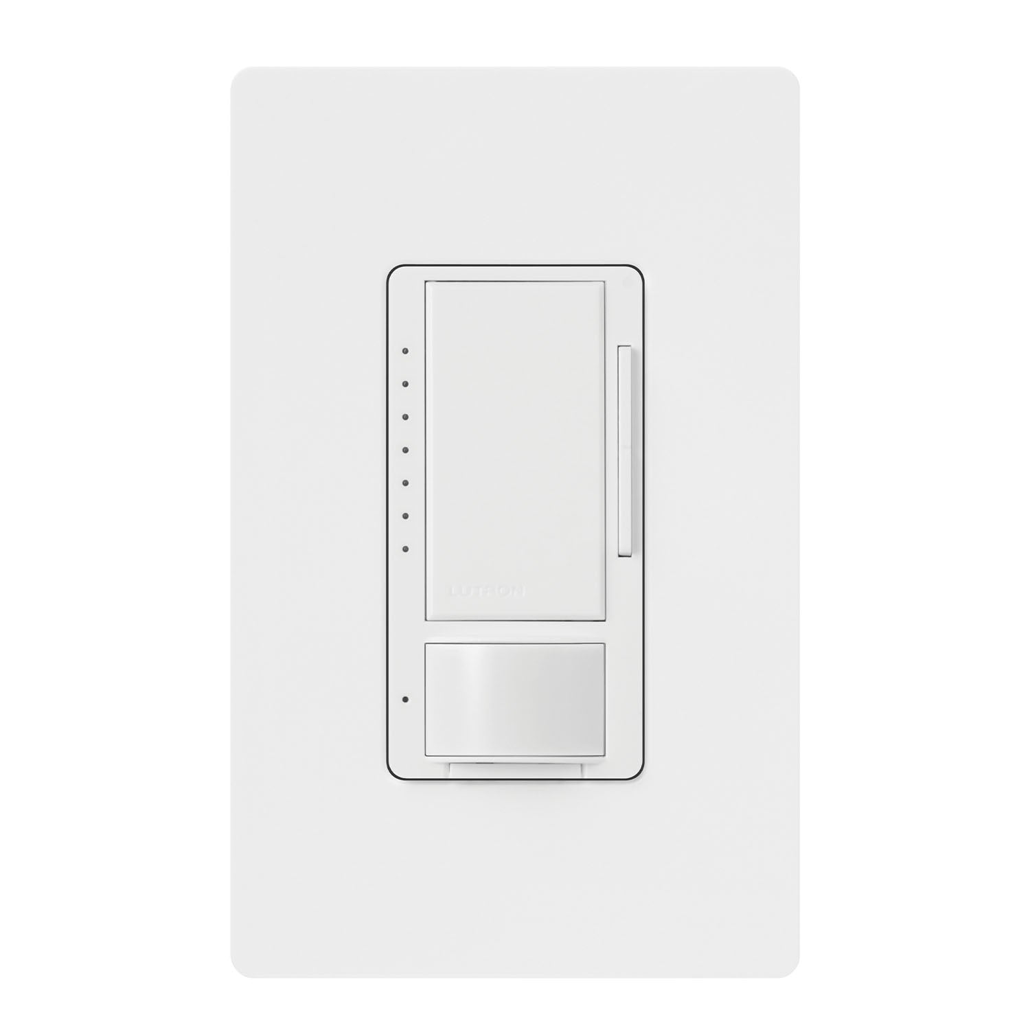 Maestro 120V Occupancy/Vacancy Motion Sensor Switch with LED Dimmer PIR, Single Pole/Multi-Location, White