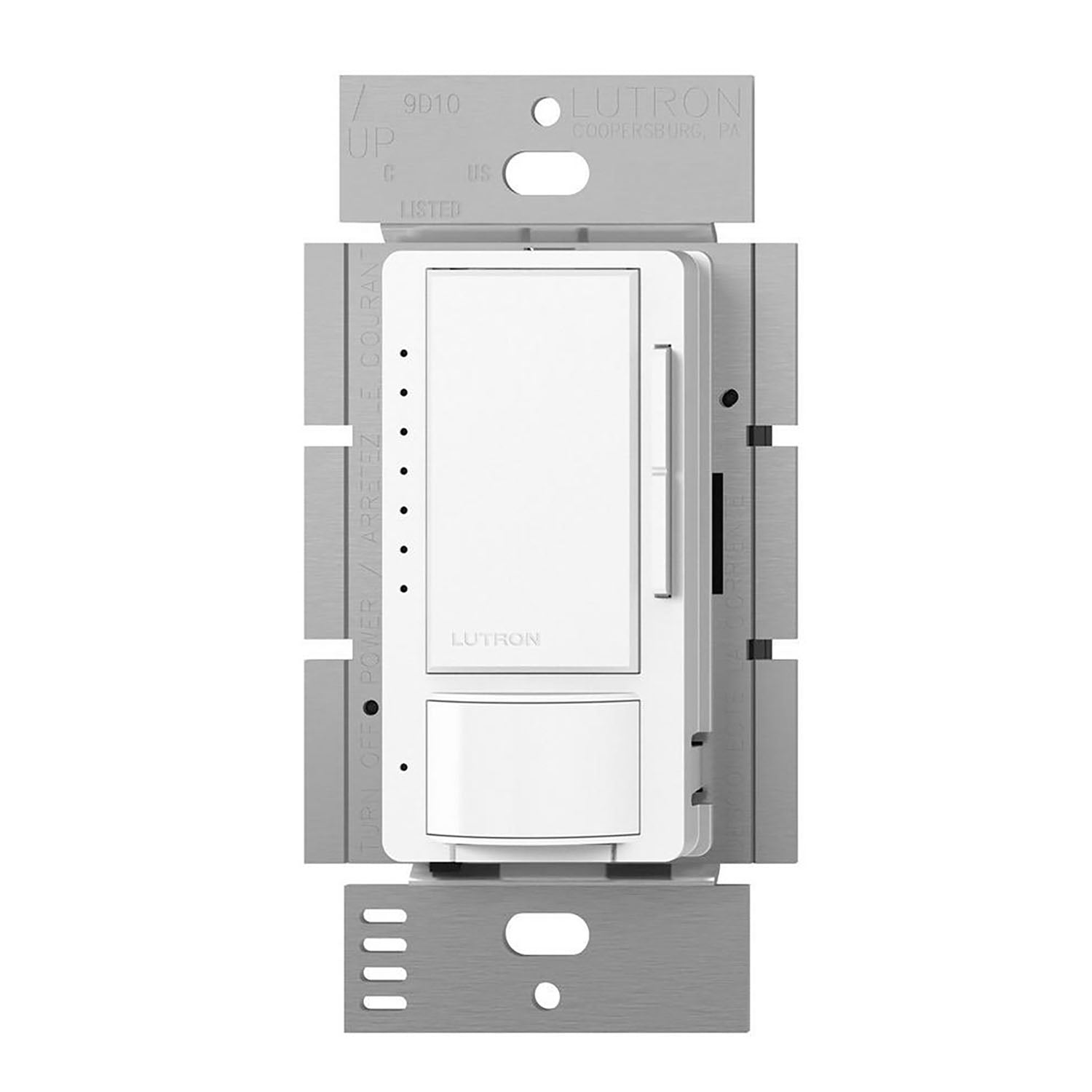 Maestro 120V Vacancy Motion Sensor Switch with LED Dimmer PIR, Single Pole/Multi-Location, White