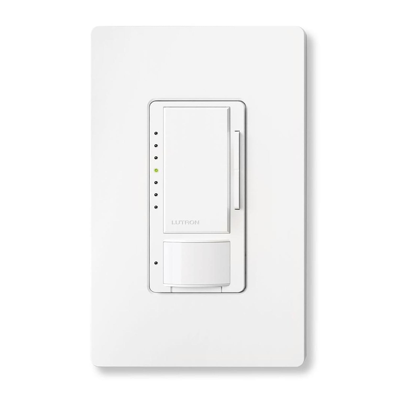 Maestro 120V Vacancy Motion Sensor Switch with LED Dimmer PIR, Single Pole/Multi-Location, White