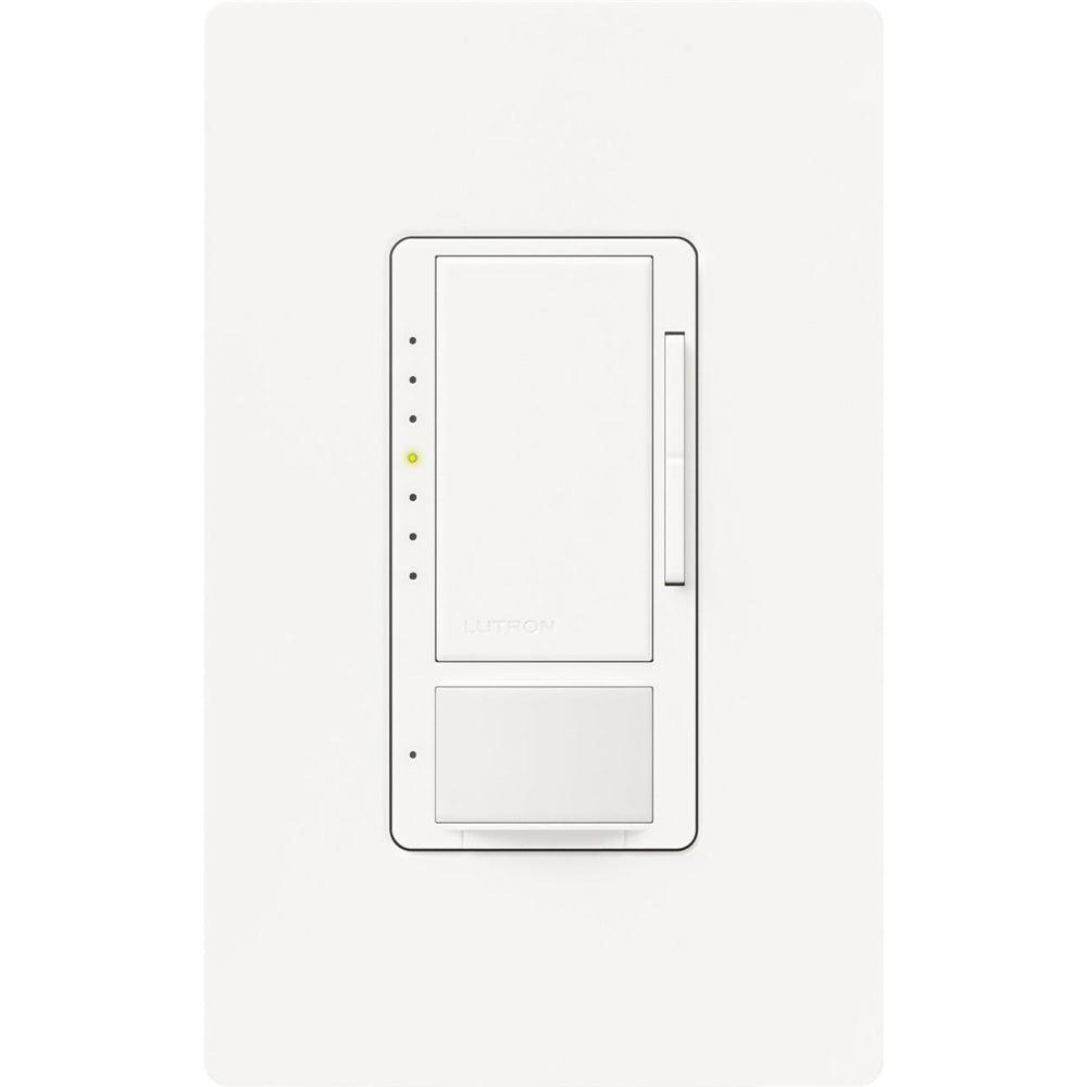 Maestro 120V Vacancy Motion Sensor Switch with LED Dimmer PIR Single Pole/Multi-Location White - Bees Lighting