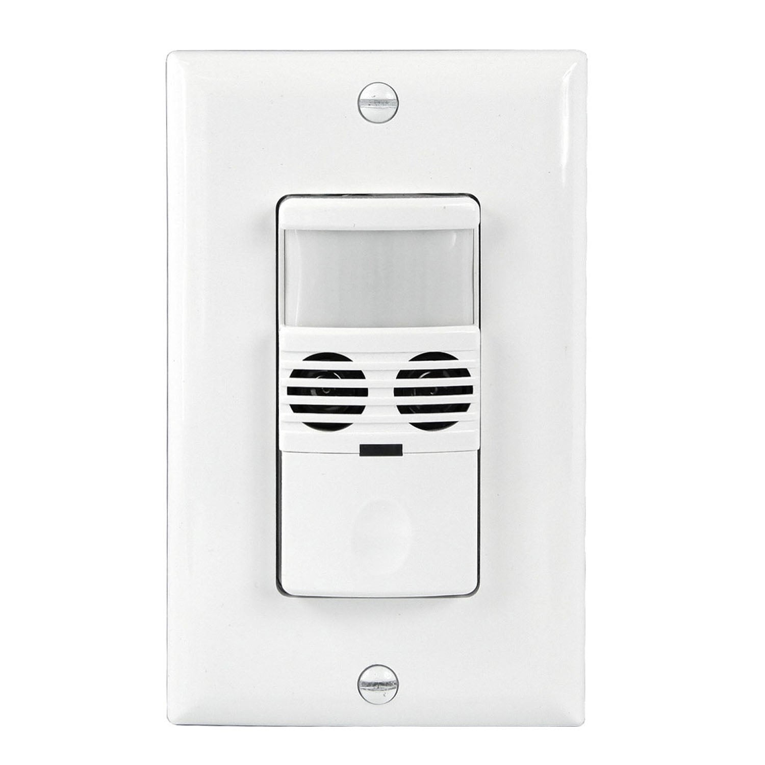 Dual Technology PIR|Ultrasonic 180º Occupancy Motion Sensor Switch, 8A, 120-277V, White