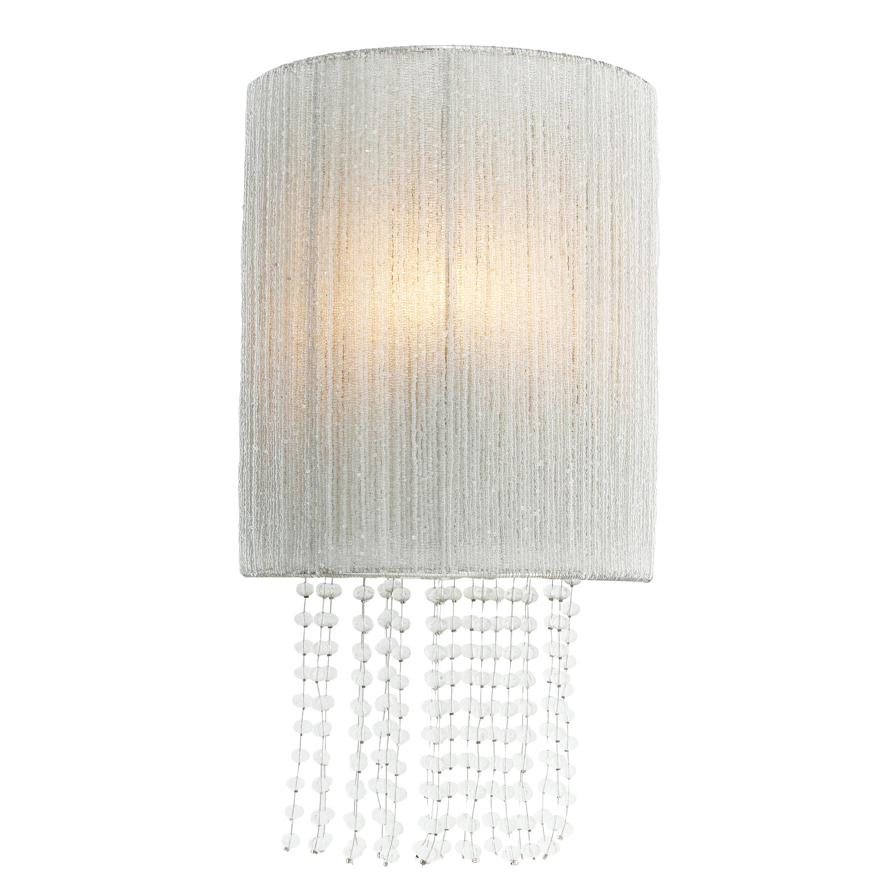 Crystal Reign 18" 2 Lights Wall Sconce Silver Finish - Bees Lighting