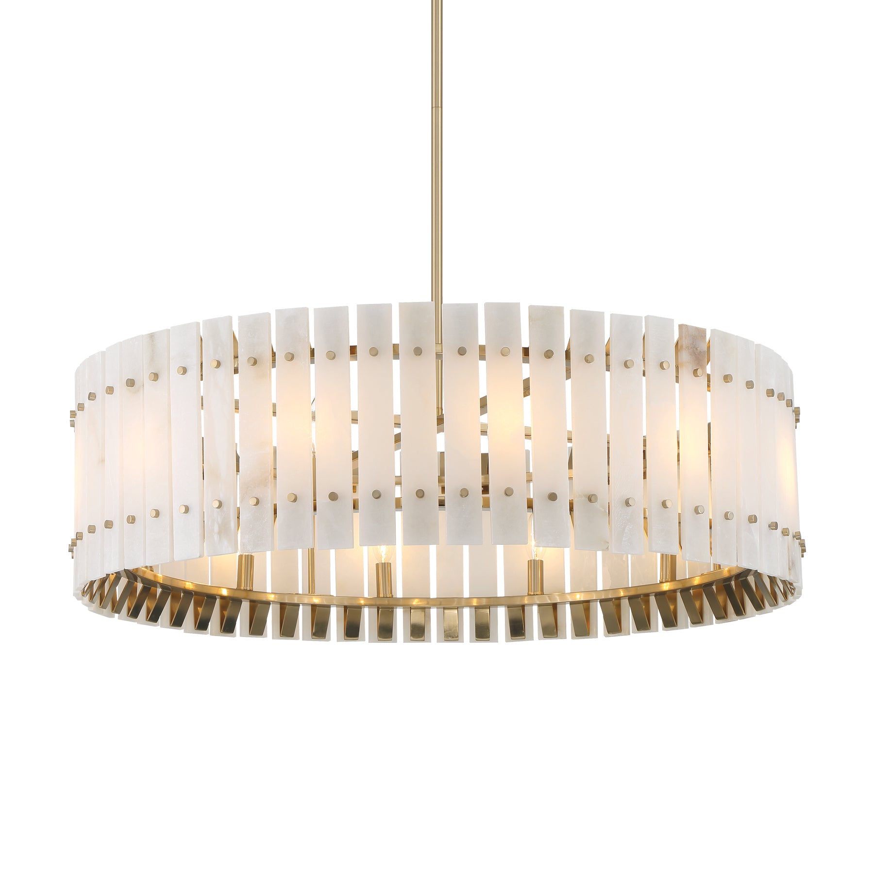 Bardon 36" 12 Lights Pendant Light Brass Finish - Bees Lighting