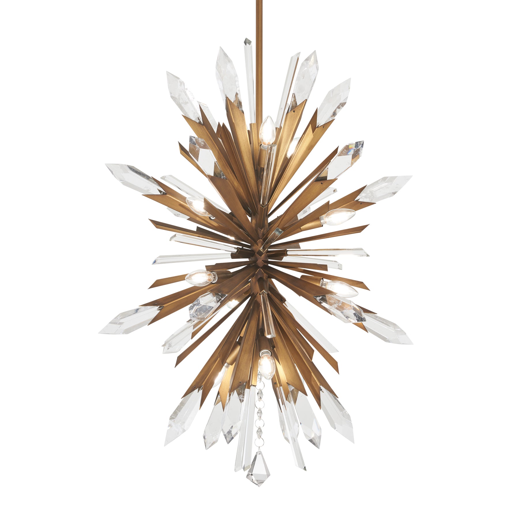 Elsa 38" 12 Lights Pendant Light Gold Finish - Bees Lighting