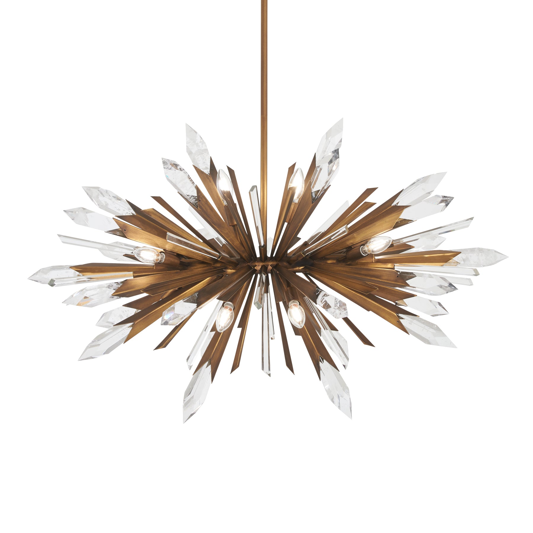 Elsa 42" 12 Lights Pendant Light Gold Finish - Bees Lighting