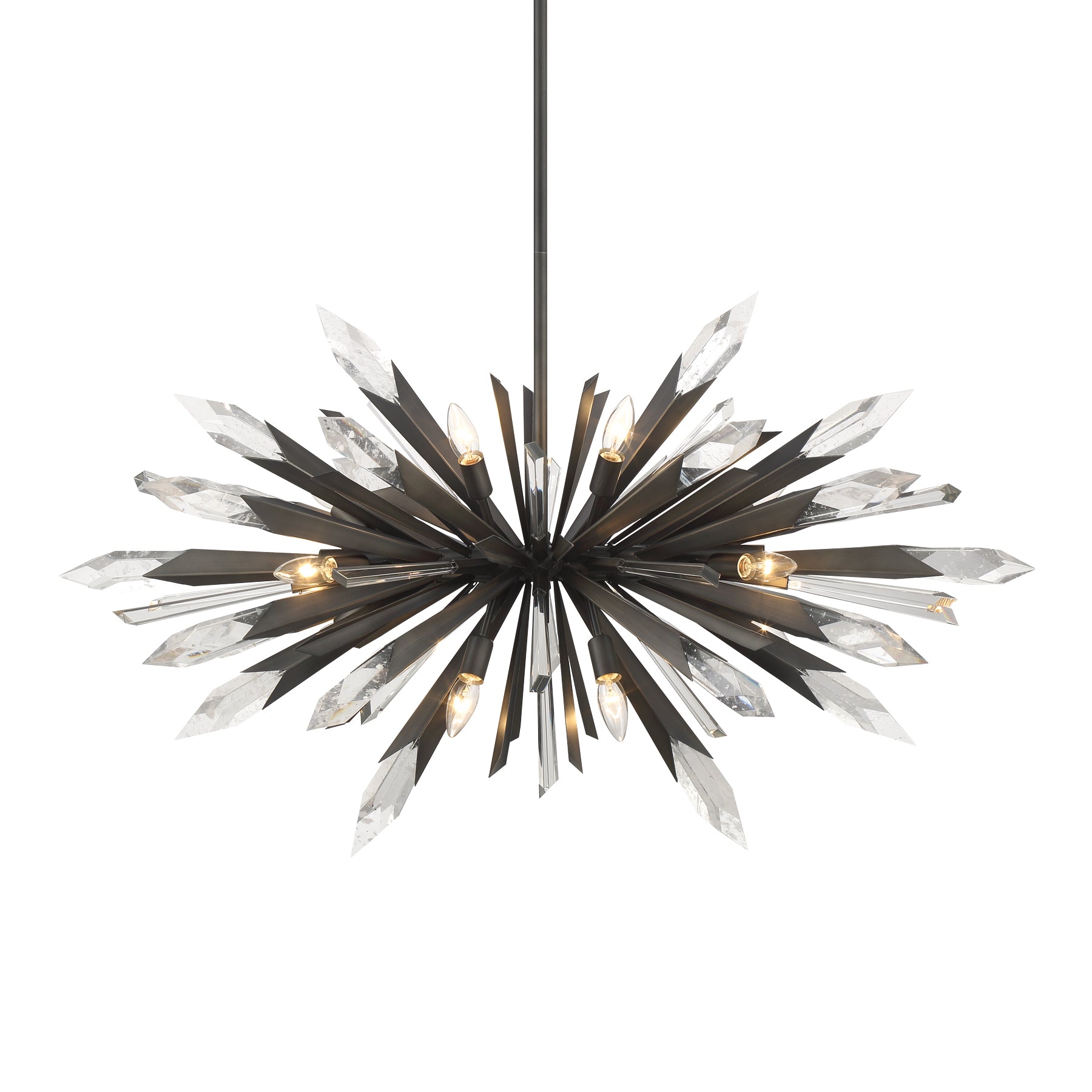 Elsa 42" 12 Lights Pendant Light Gray Finish - Bees Lighting