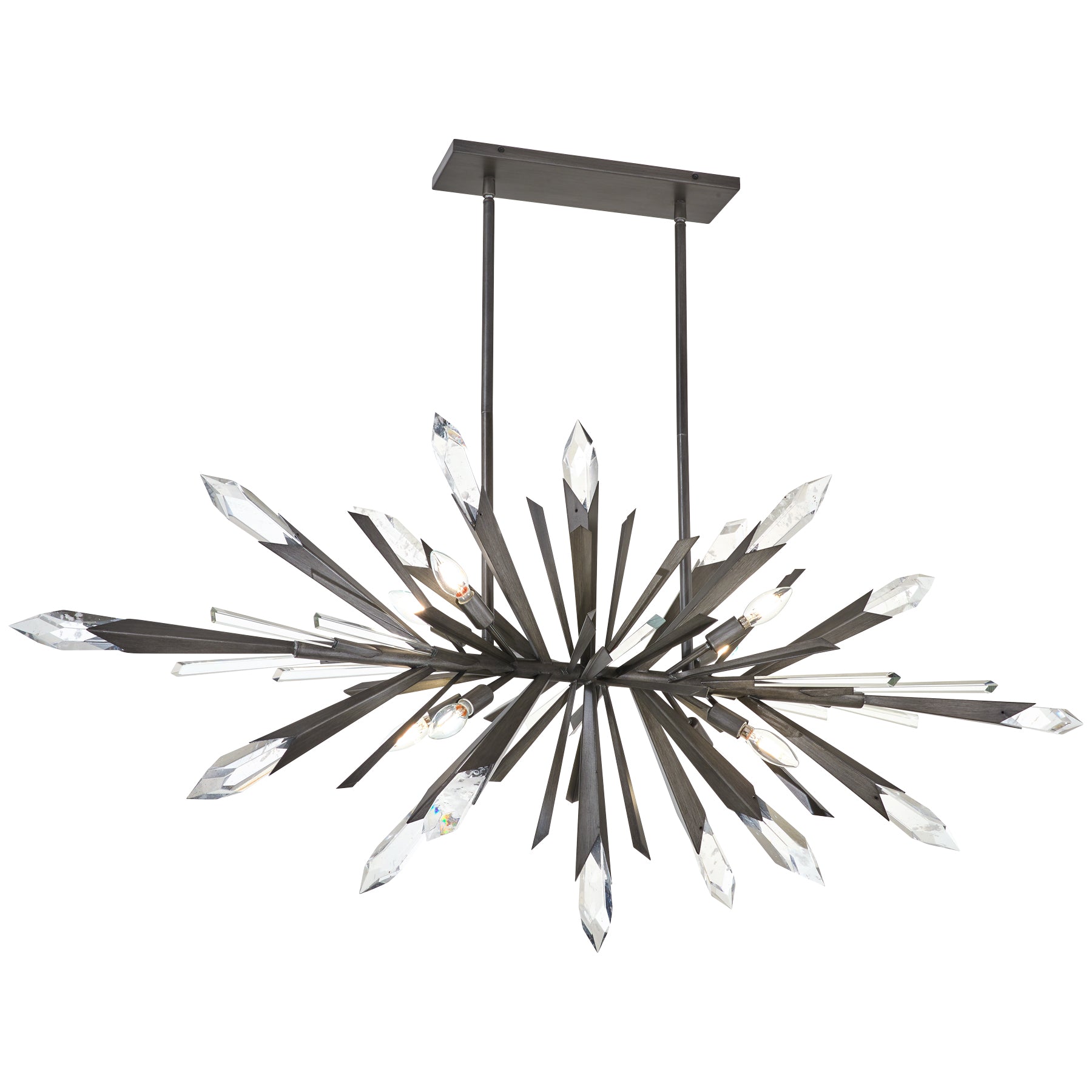 Elsa 58" 8 Lights Chandlier Gray Finish - Bees Lighting