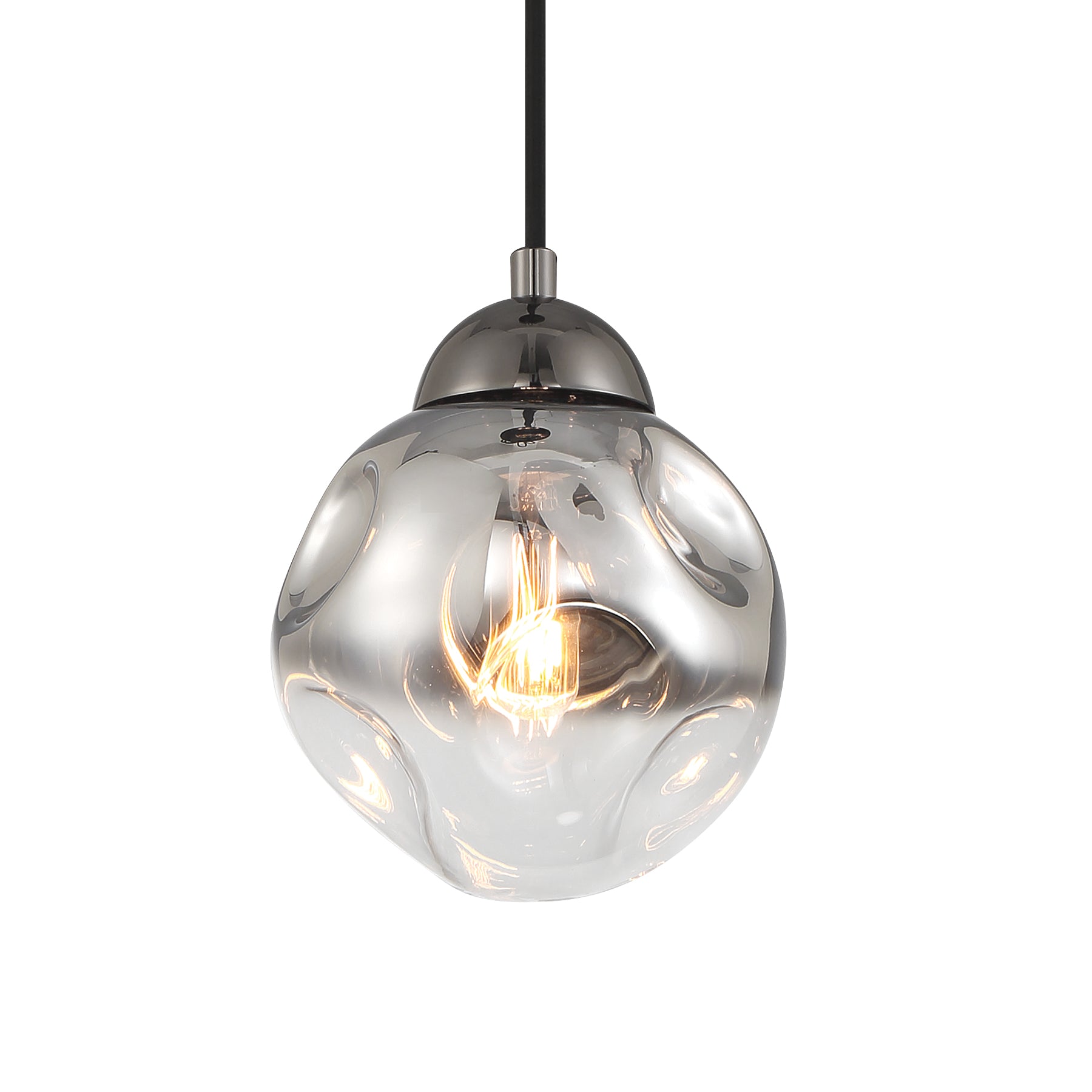 Neveh 8" 1 Light Pendant Light Metal Gray Finish - Bees Lighting