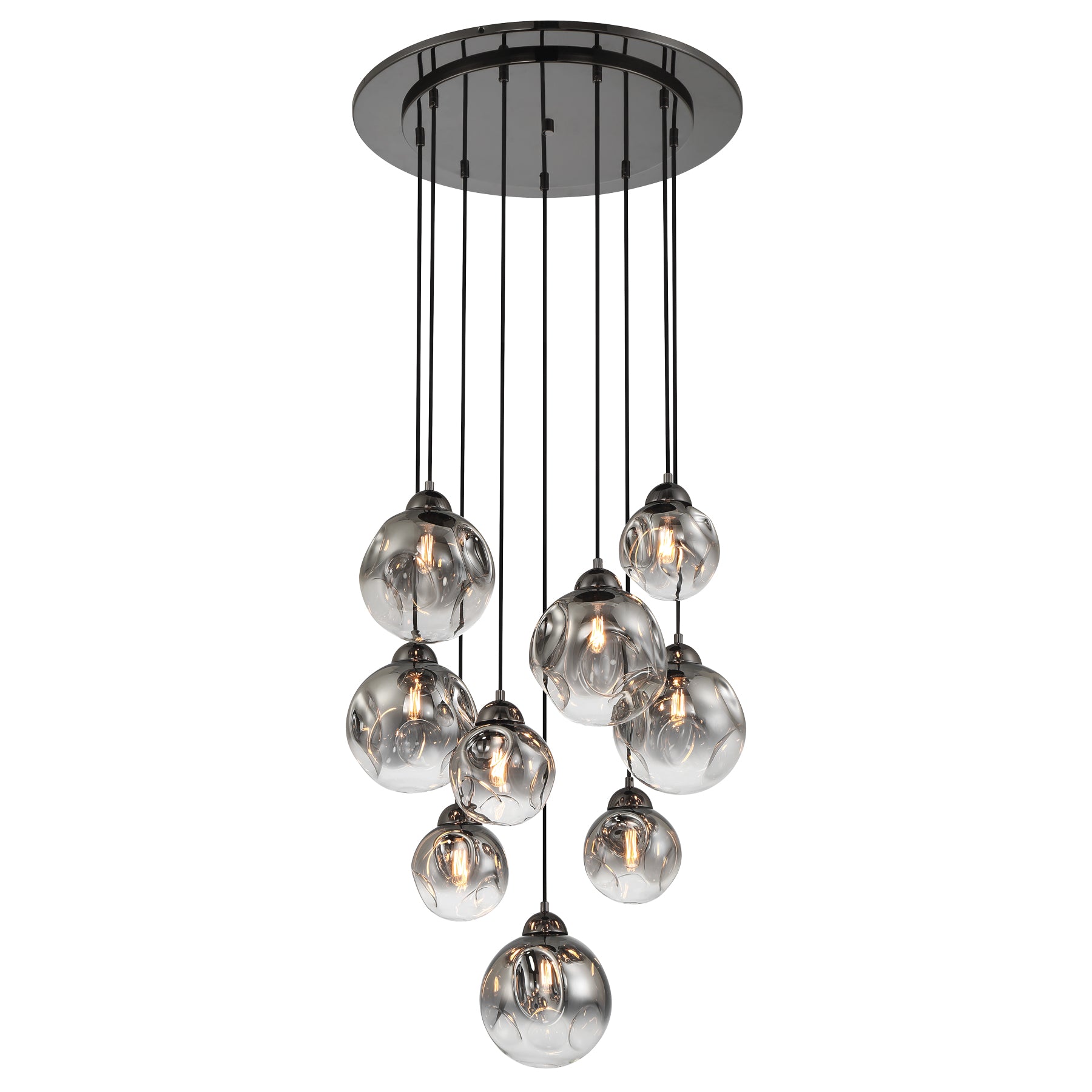 Neveh 28" 9 Lights Pendant Light Metal Gray Finish - Bees Lighting