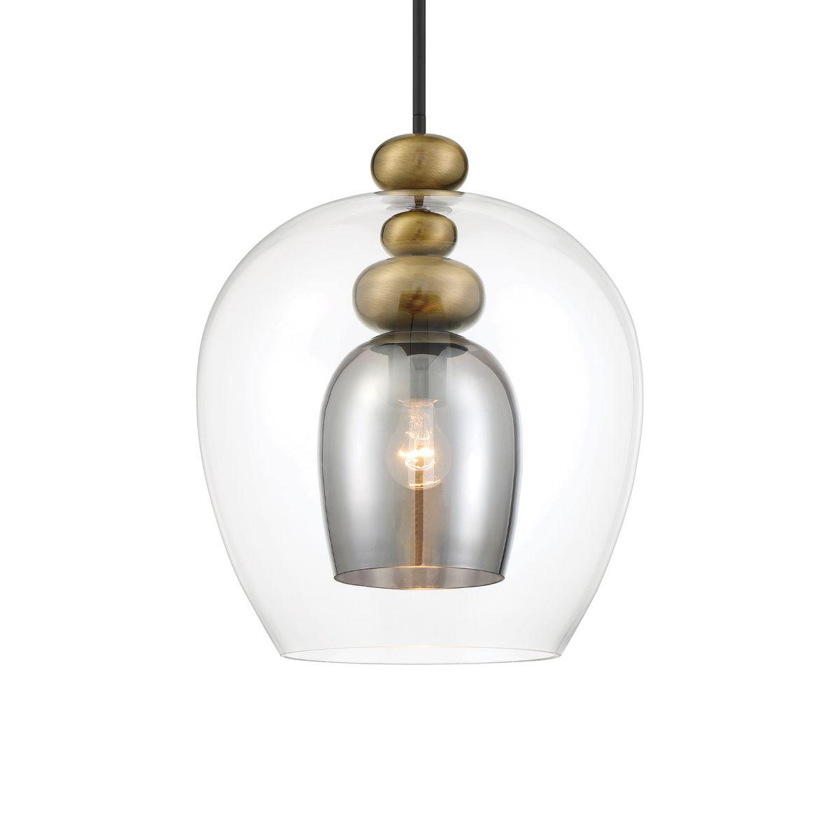 Amesbury 12 in. Pendant Light Brass Finish - Bees Lighting