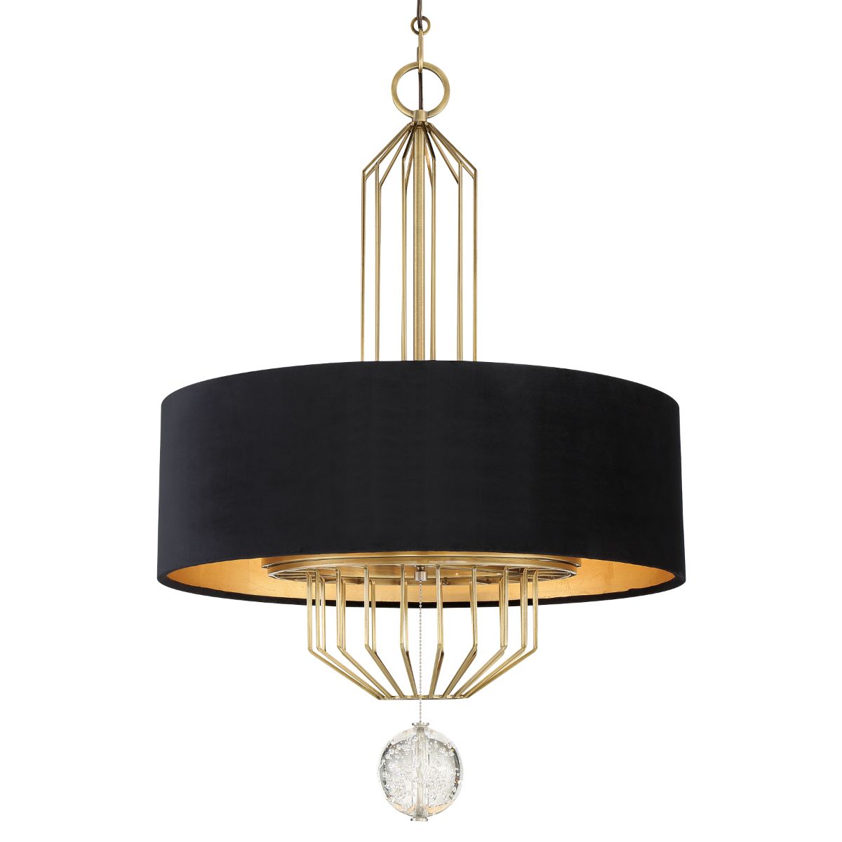 Grandeur 24 in. 6 Lights Pendant Light Black Finish - Bees Lighting