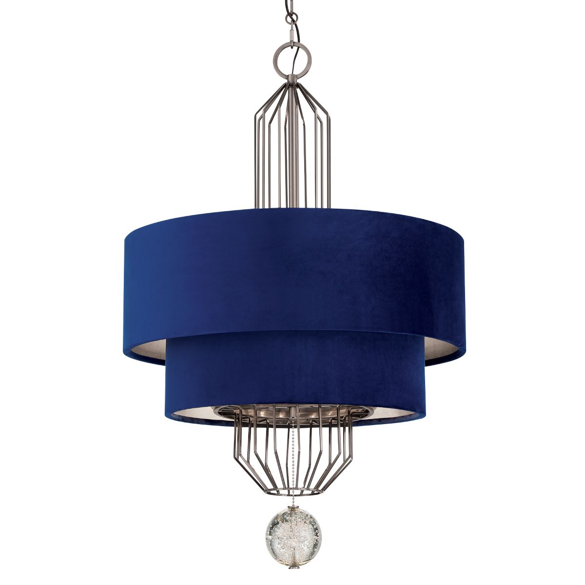 Grandeur 24 in. 8 Lights Pendant Light Blue Finish - Bees Lighting