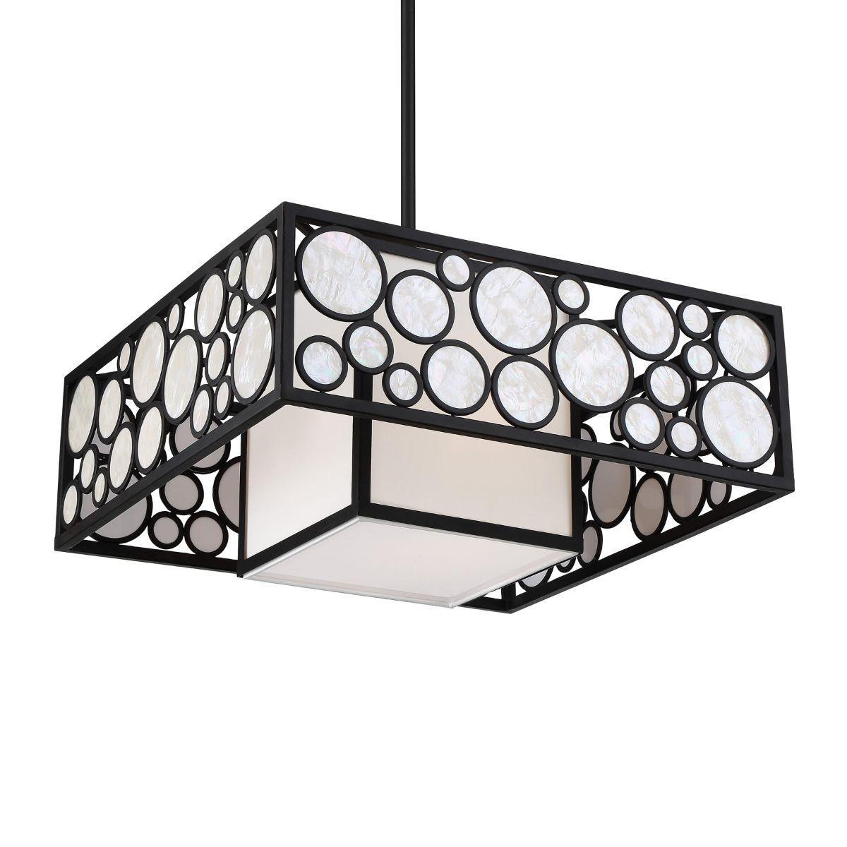 Mosaic 21 in. 2 lights Pendant Light Oil Rubbed Bronze Finish - Bees Lighting