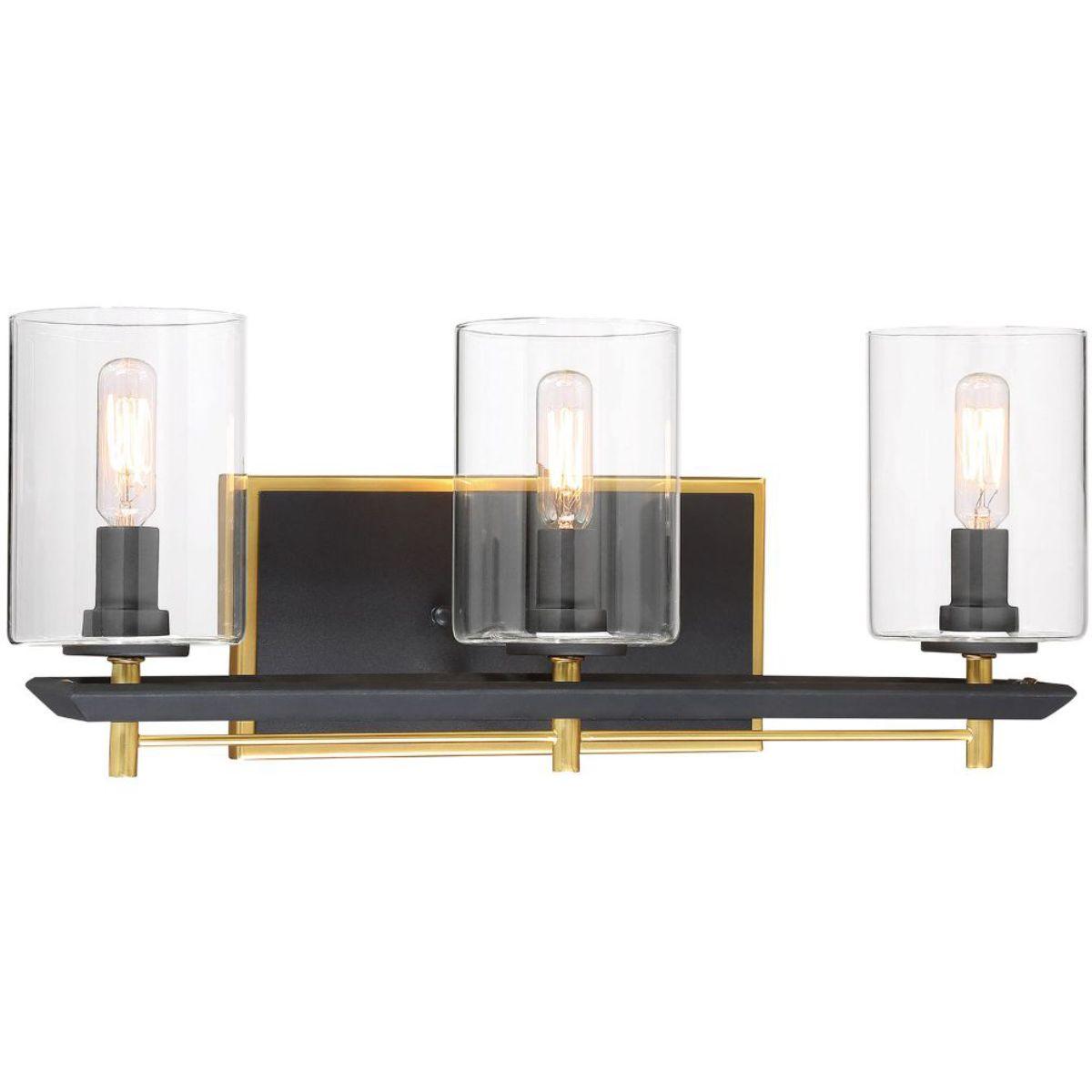 Sable Point 20 in. 3 lights Vanity Light Black & Gold finish - Bees Lighting