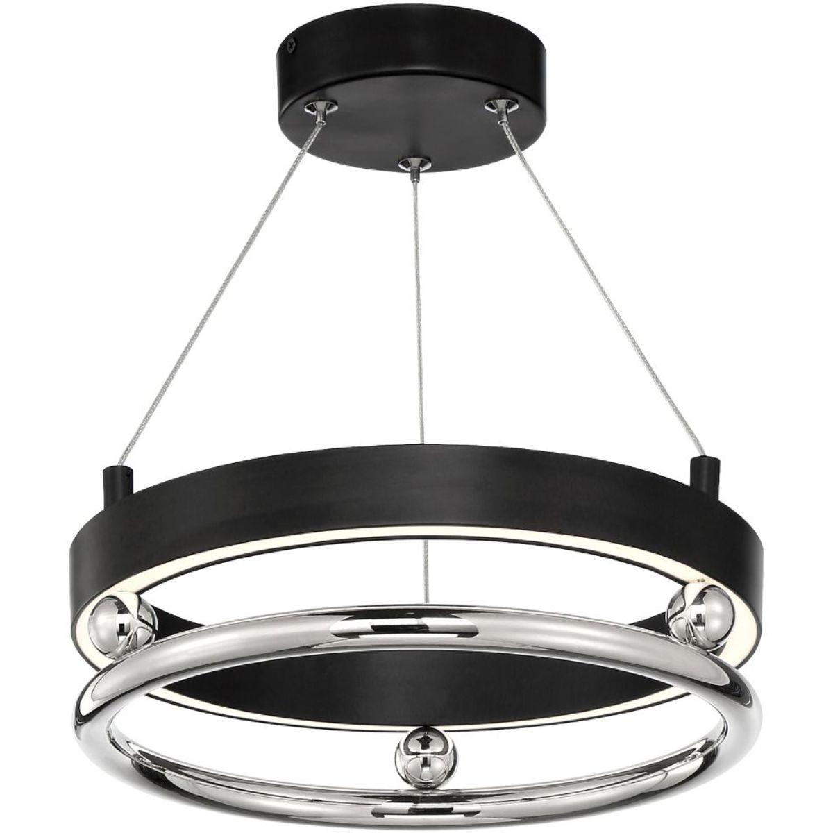 Grande Illusion 13 in. LED Semi flush Mount Light Polished Nickel finish