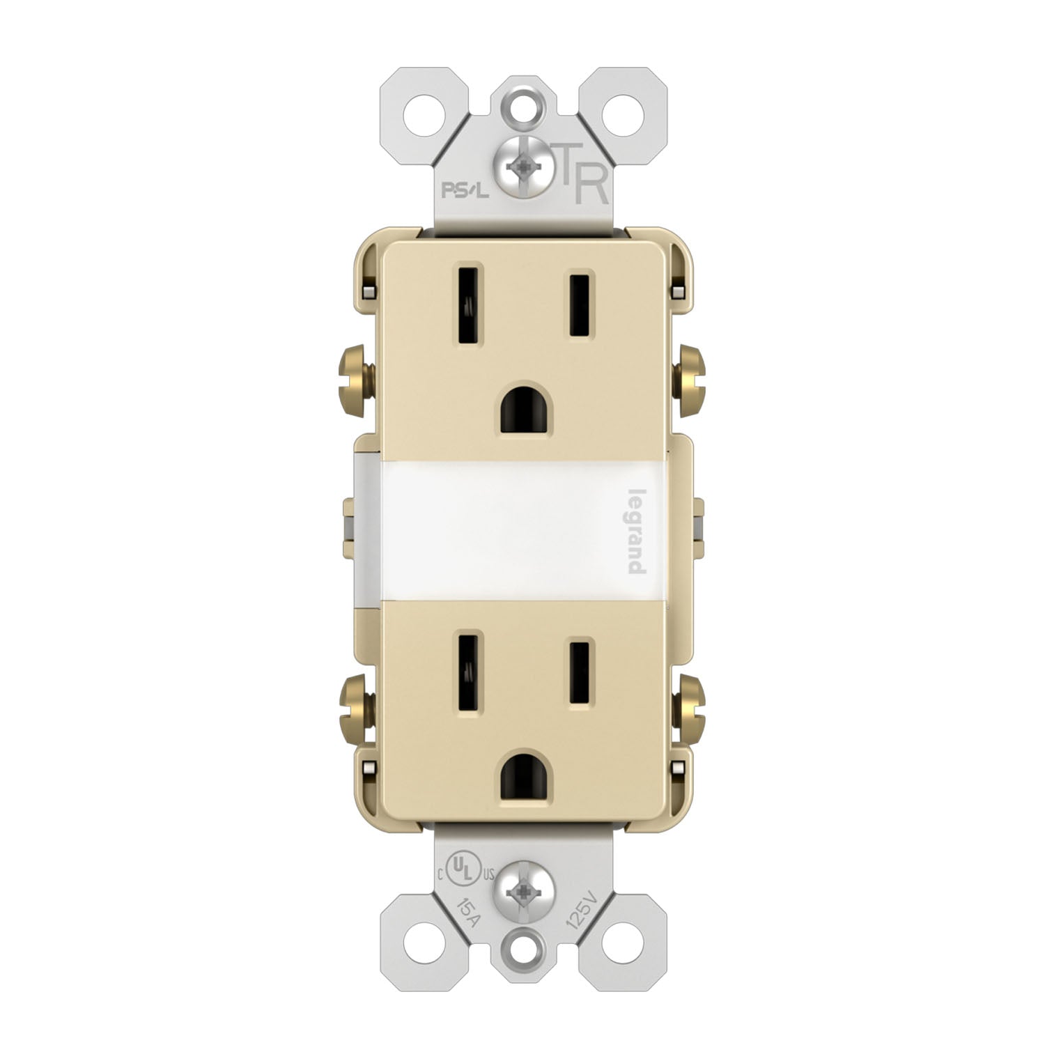 radiant 15A Tamper-Resistant Outlet with Night Light, Ivory