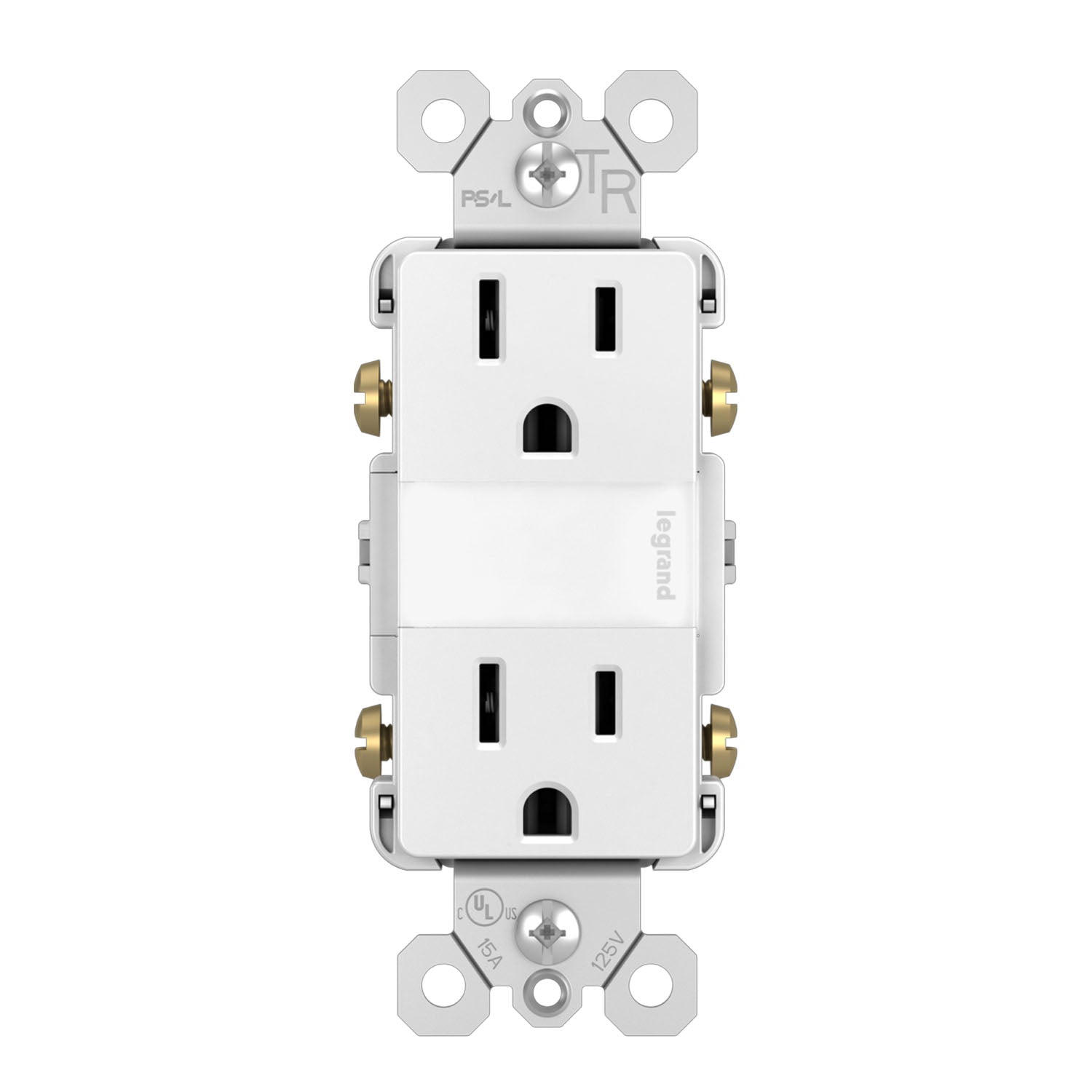 radiant 15A Tamper-Resistant Outlet with Night Light, White