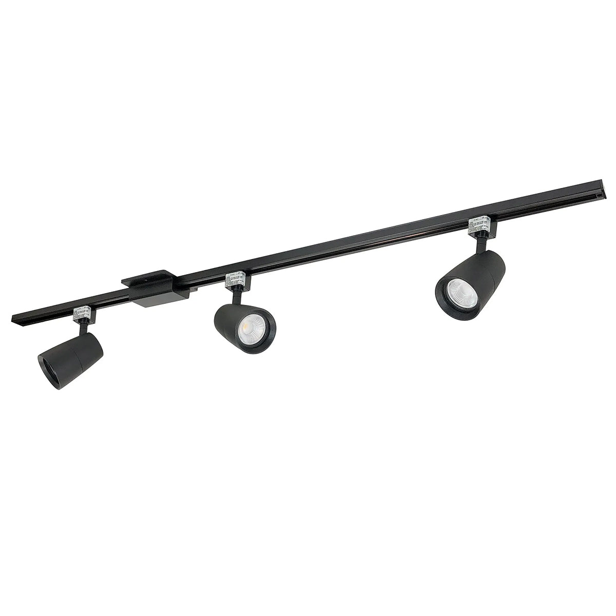 Mac XL 4 ft 3 Lights LED Track Kit 54W 3800 Lumens 2700K, Halo, Black - Bees Lighting