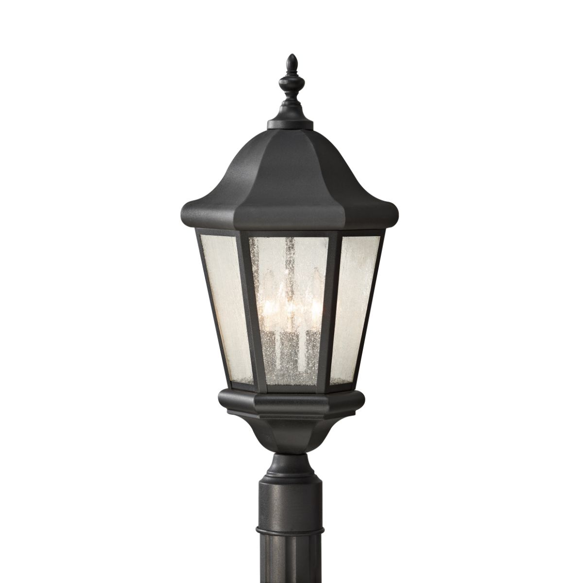 Martinsville 10" 3 lights lantern head black finish