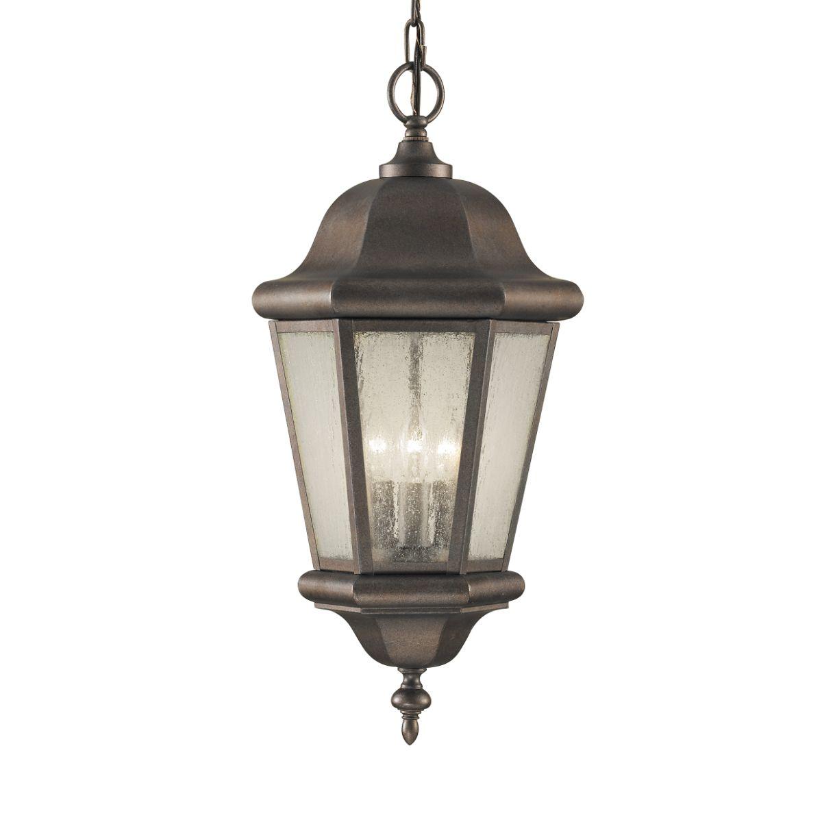 Martinsville 3 Lights LED Outdoor Hanging Lanterns Bronze finish - Bees Lighting