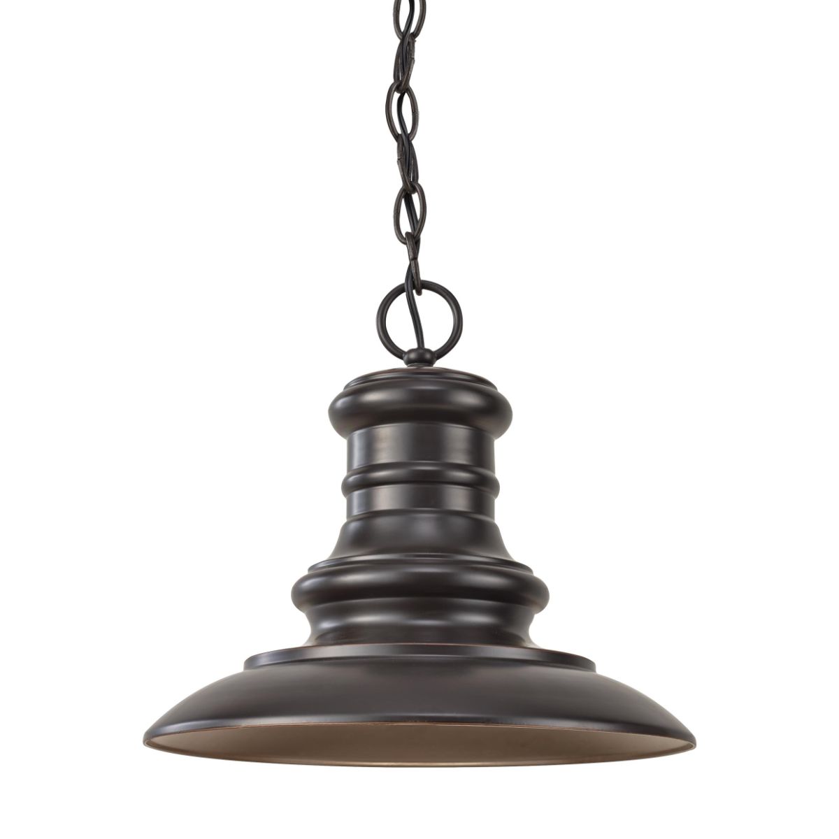 Redding Station 12 In. Outdoor Pendant Light Bronze finish