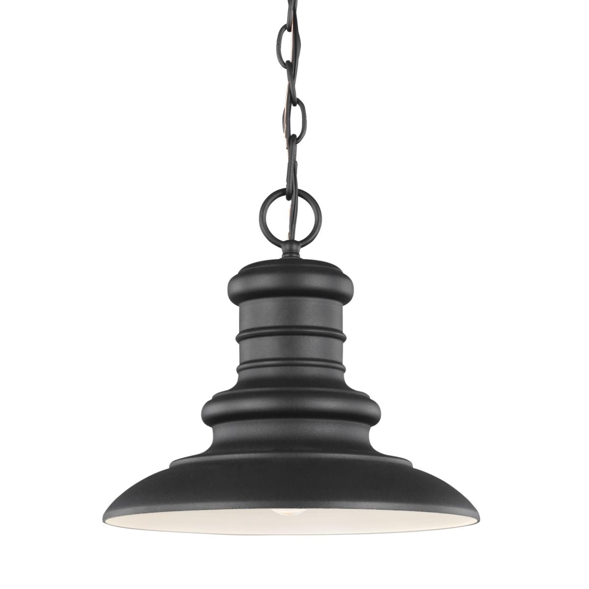 Redding Station 12 In. Outdoor Pendant Light Black finish