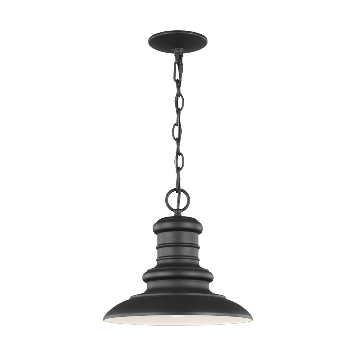 Redding Station 12 In. Outdoor Pendant Light Black finish