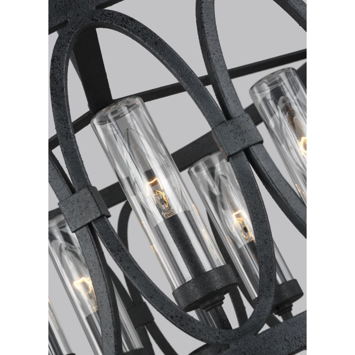 Patrice 5 Lights 21 in. Outdoor ChandelierGray finish - Bees Lighting