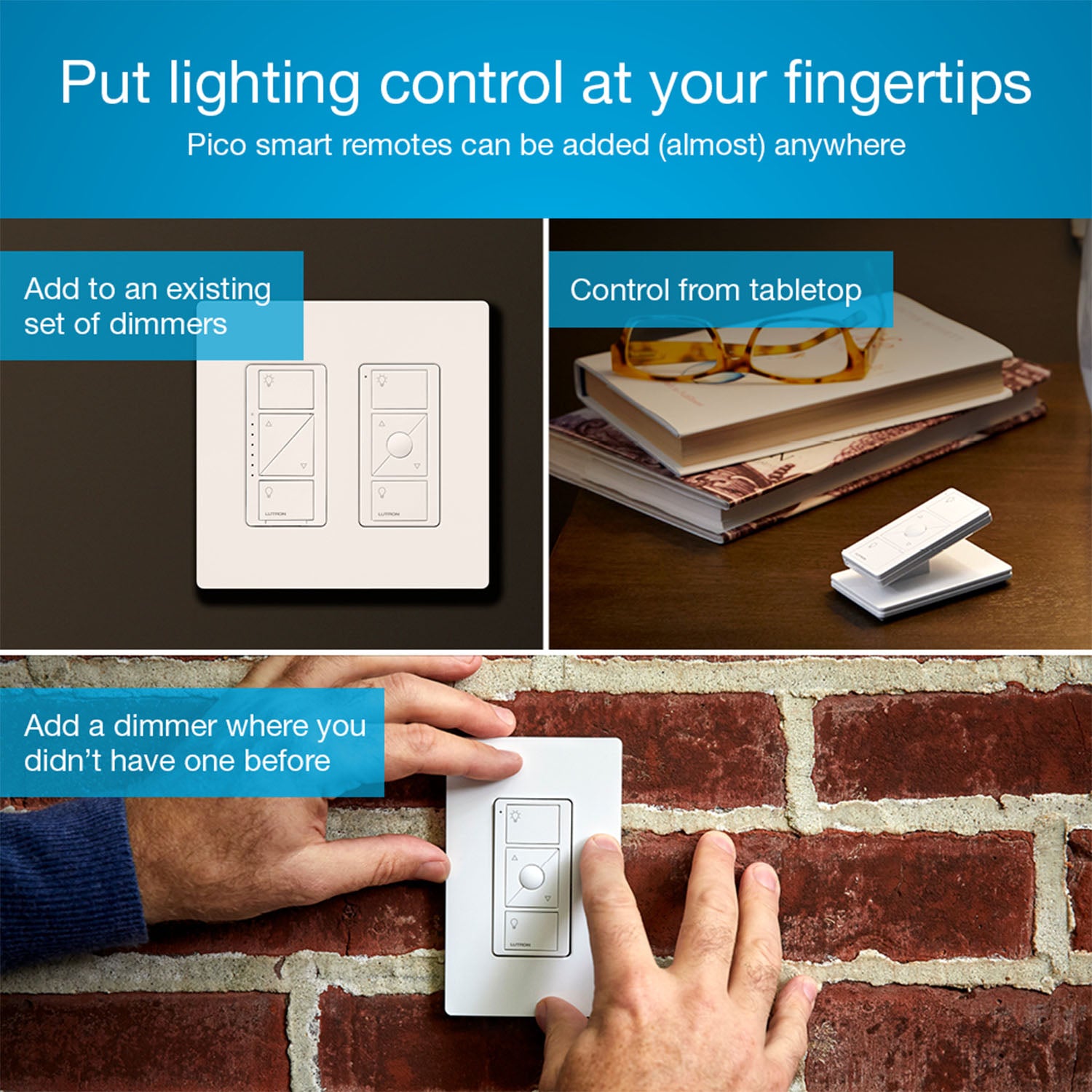 Caseta Wireless Smart Plug-In Dimmer Switch (2 count) Smart Bridge, Pico Remote Control Kit