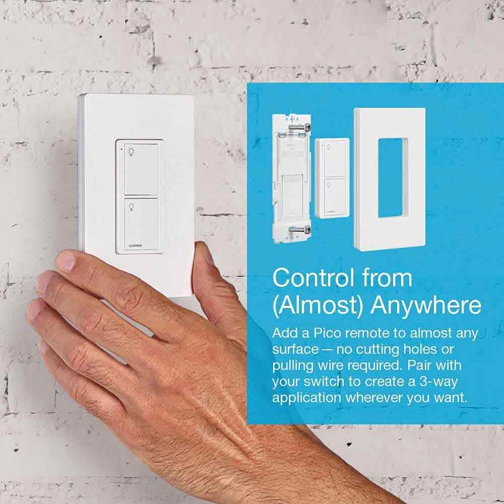 Caseta Wireless Smart Dimmer Switch, Smart Bridge, and Pico Remote Control Kit