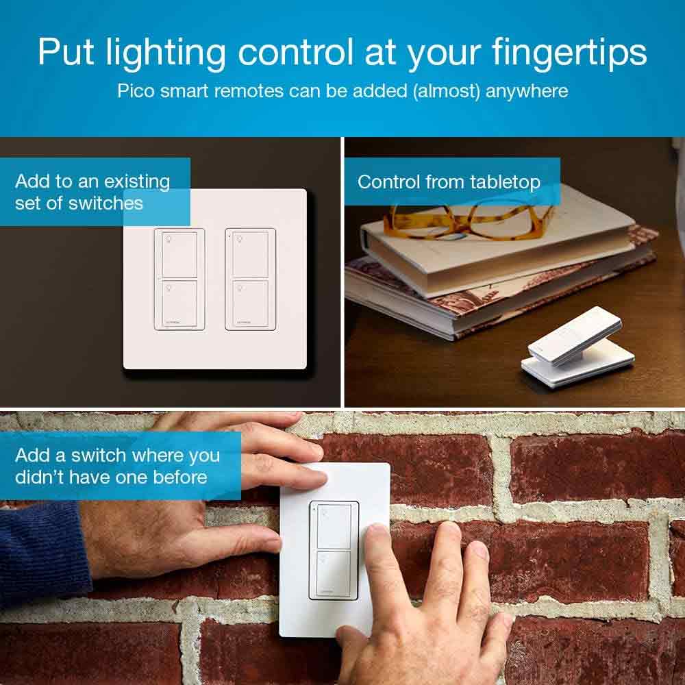 Caseta Wireless Smart Dimmer Switch, Smart Bridge, and Pico Remote Control Kit - Bees Lighting