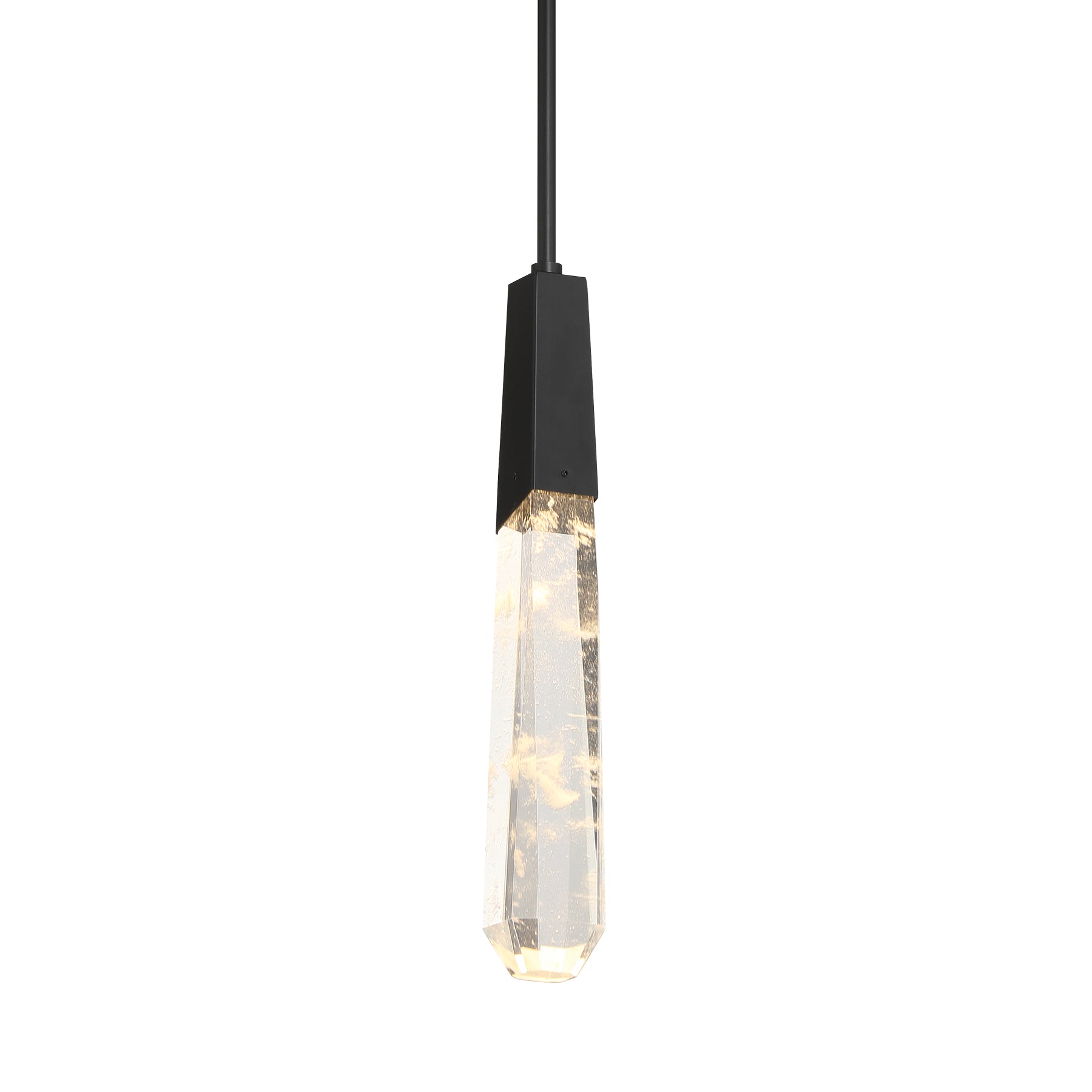 Drifting Droplets 18" 1 Light LED Pendant Light Black Finish - Bees Lighting