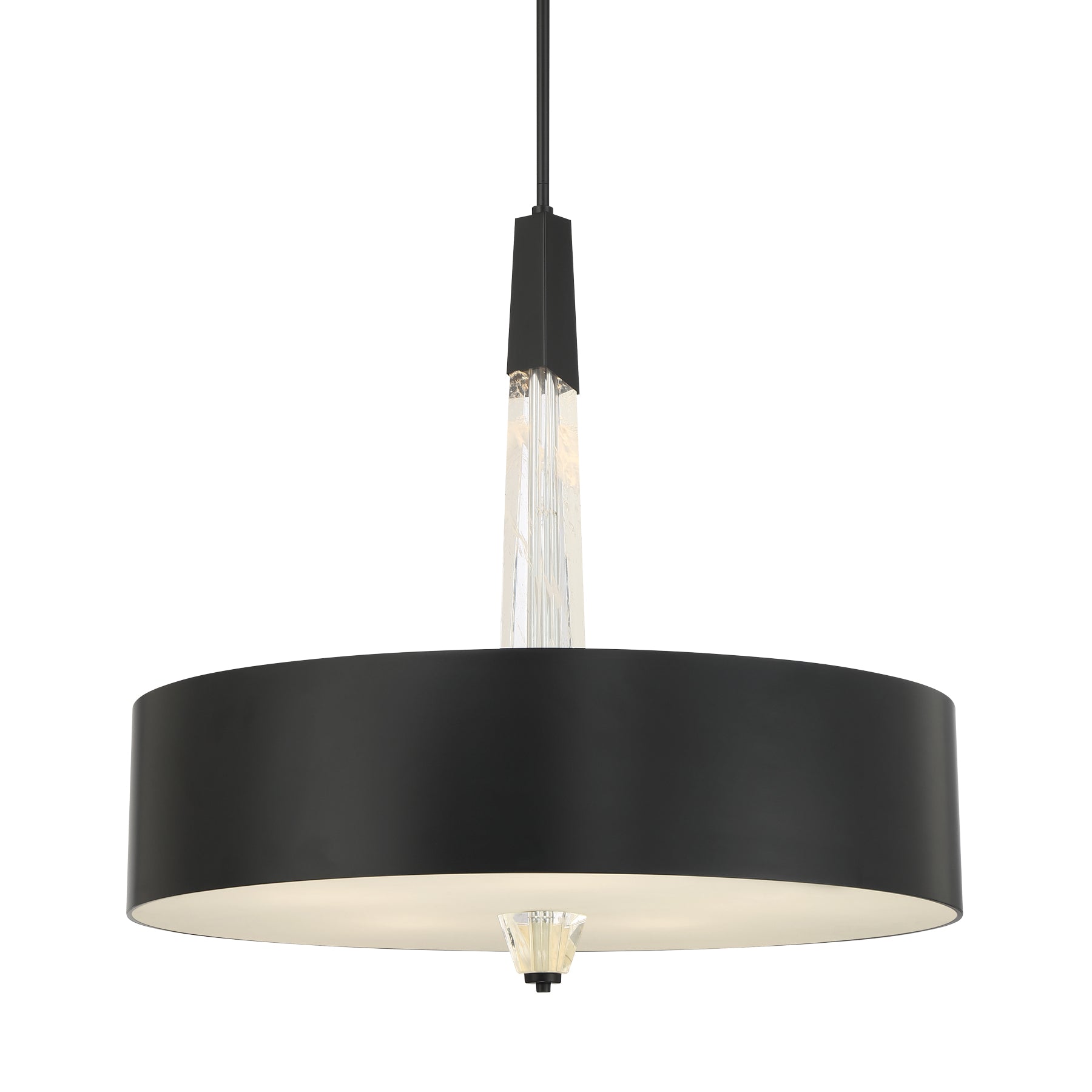 Drifting Droplets 28" 5 Lights LED Pendant Light Black Finish - Bees Lighting