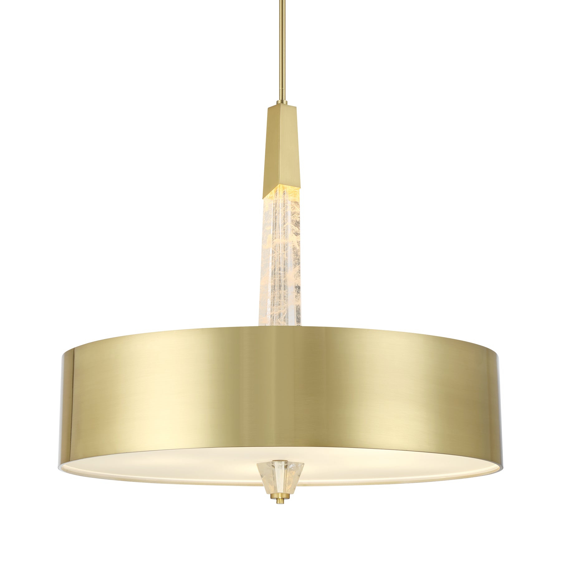 Drifting Droplets 28" 5 Lights LED Pendant Light Brushed Brass Finish - Bees Lighting