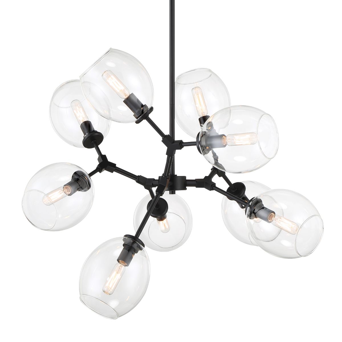 Nexpo 30 in. 9 lights Chandelier Coal finish - Bees Lighting