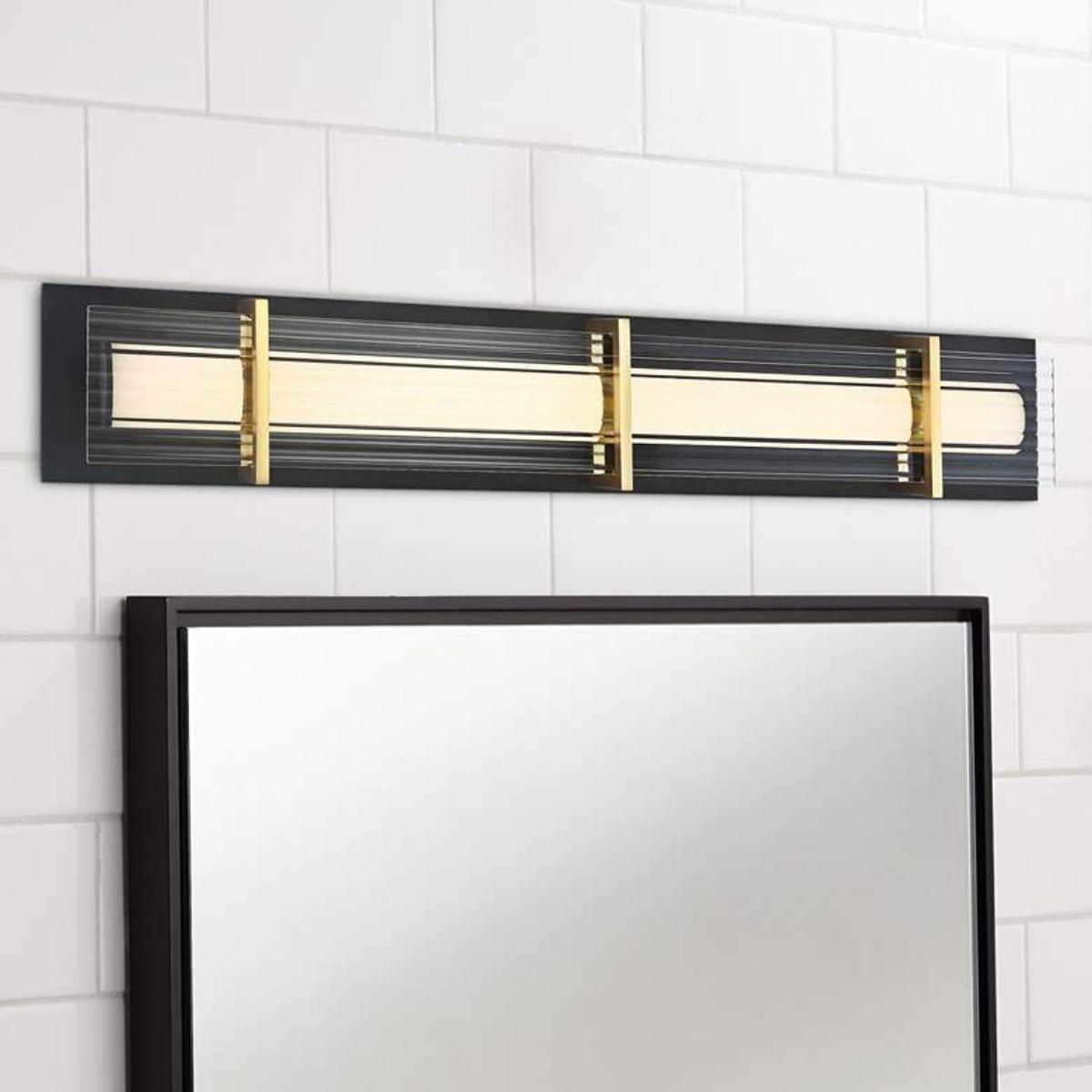 Midnight Gold 27 in. LED Bath Bar Black & Gold finish - Bees Lighting