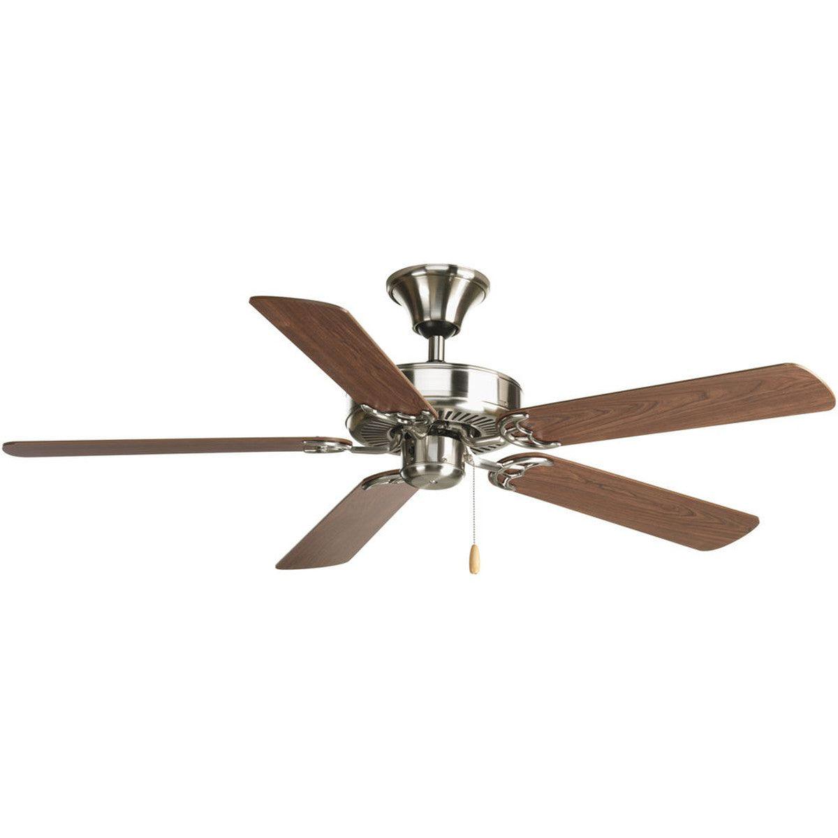 AirPro Builder 52 Inch Brushed Nickel Ceiling Fan with Pull Chain - Bees Lighting