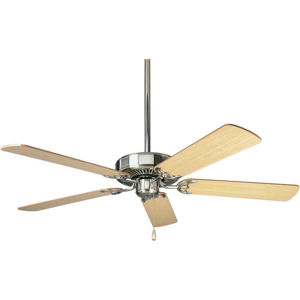 AirPro Builder 52 Inch Brushed Nickel Ceiling Fan with Pull Chain - Bees Lighting