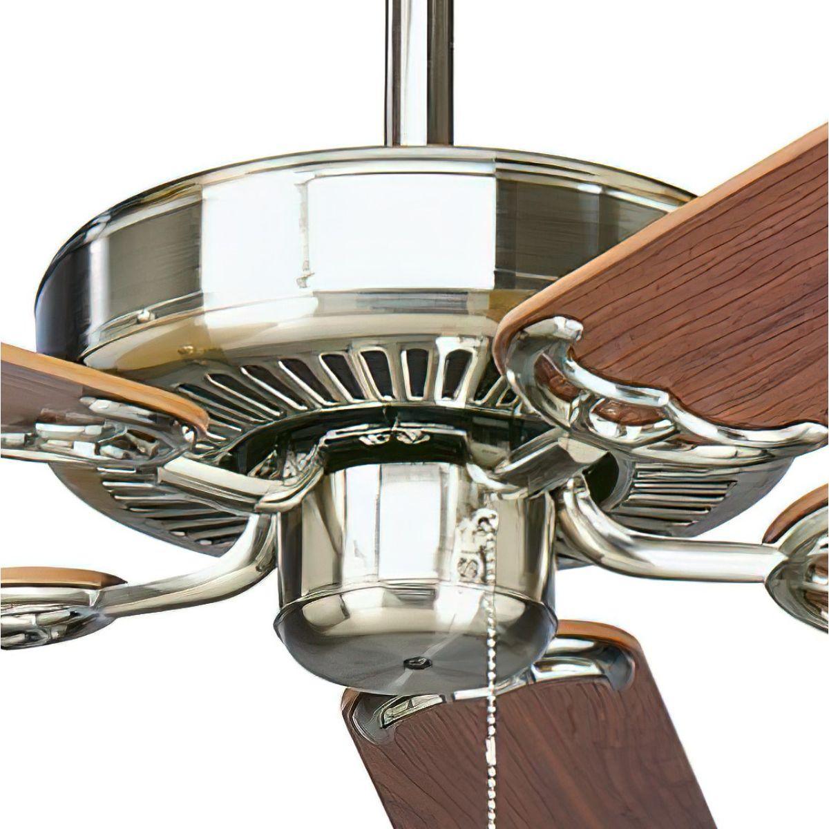 AirPro Builder 52 Inch Brushed Nickel Ceiling Fan with Pull Chain - Bees Lighting